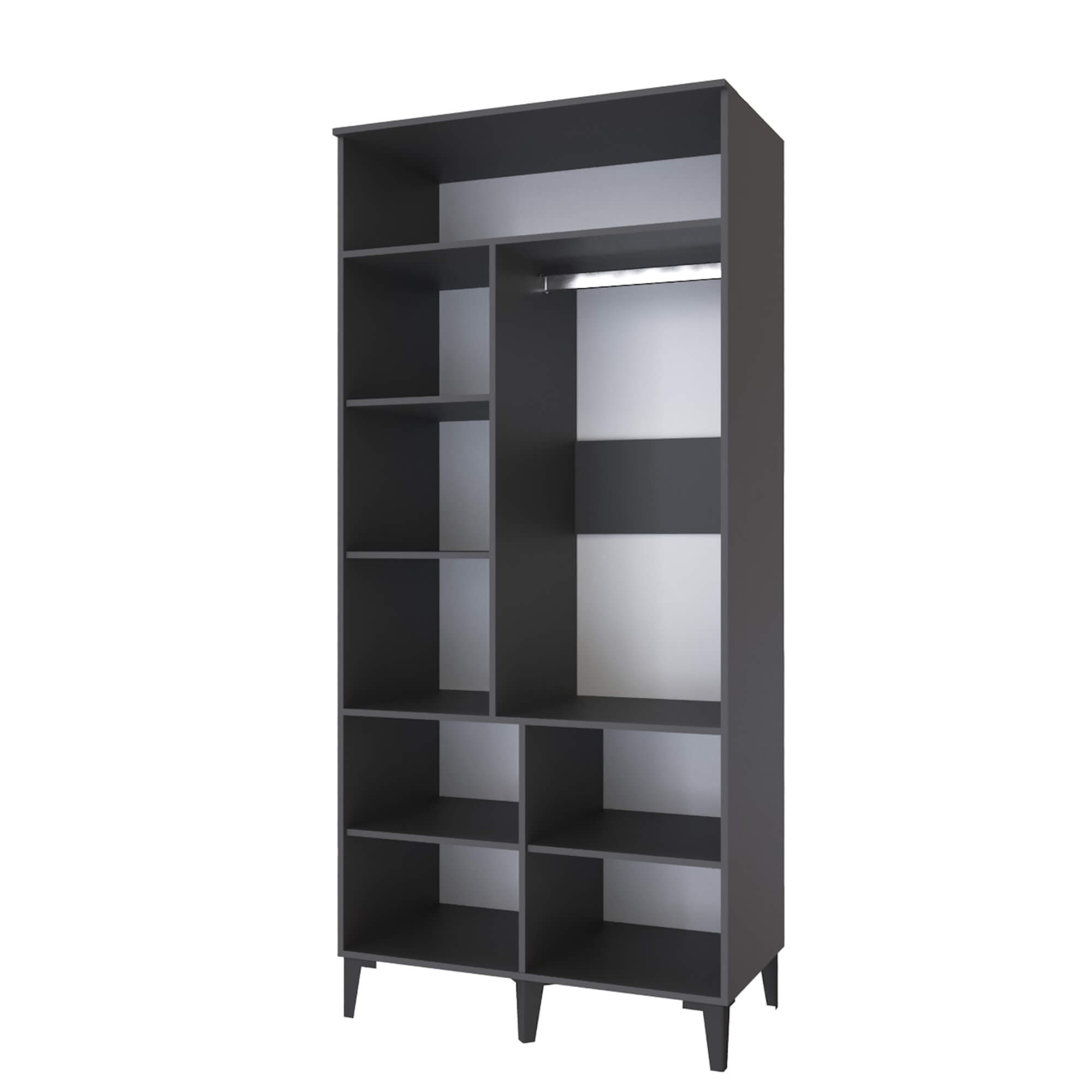 Спальня Толедо Шкаф 2-х ств. ТШ-21 графит серый