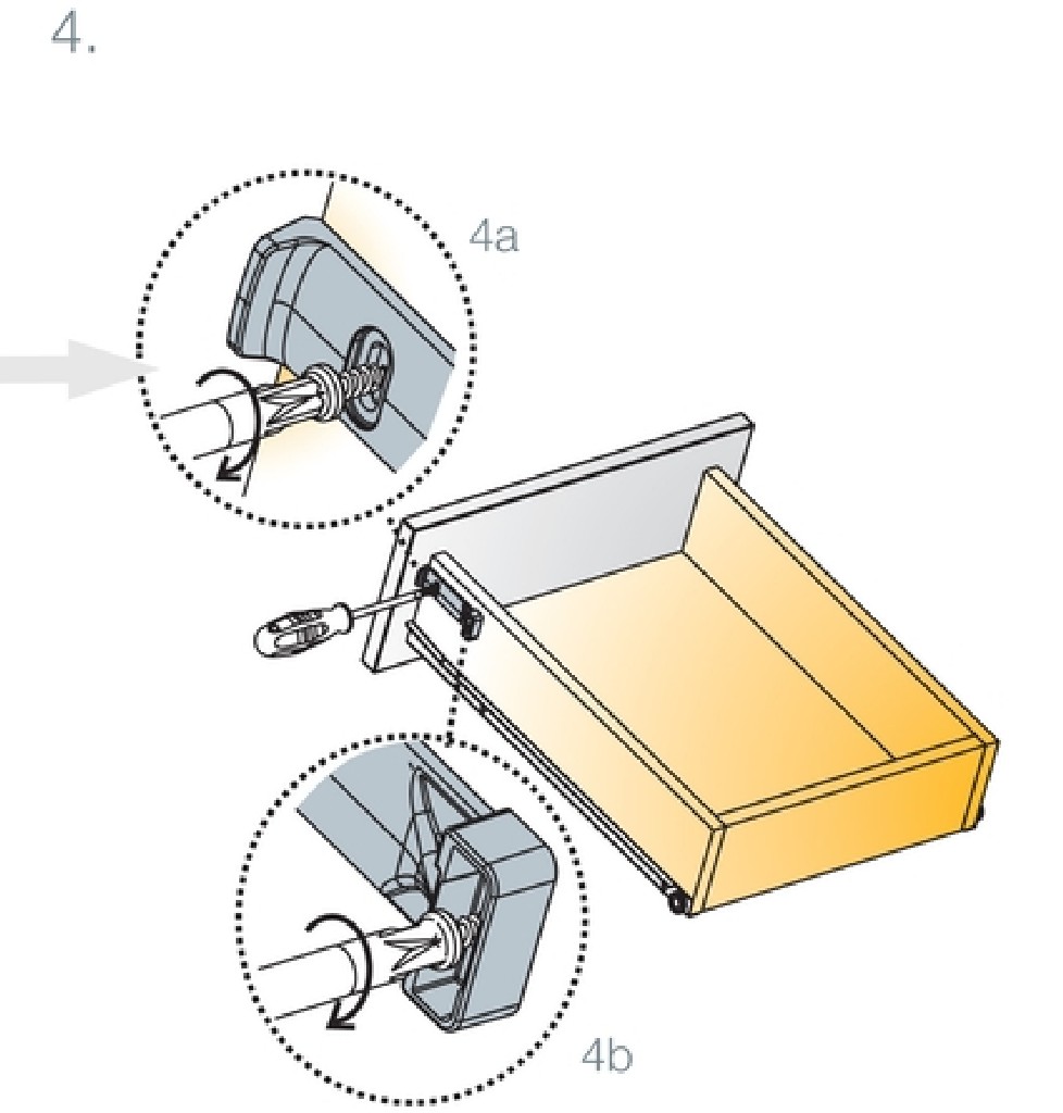 Доводчик для ящика ш.650-900мм