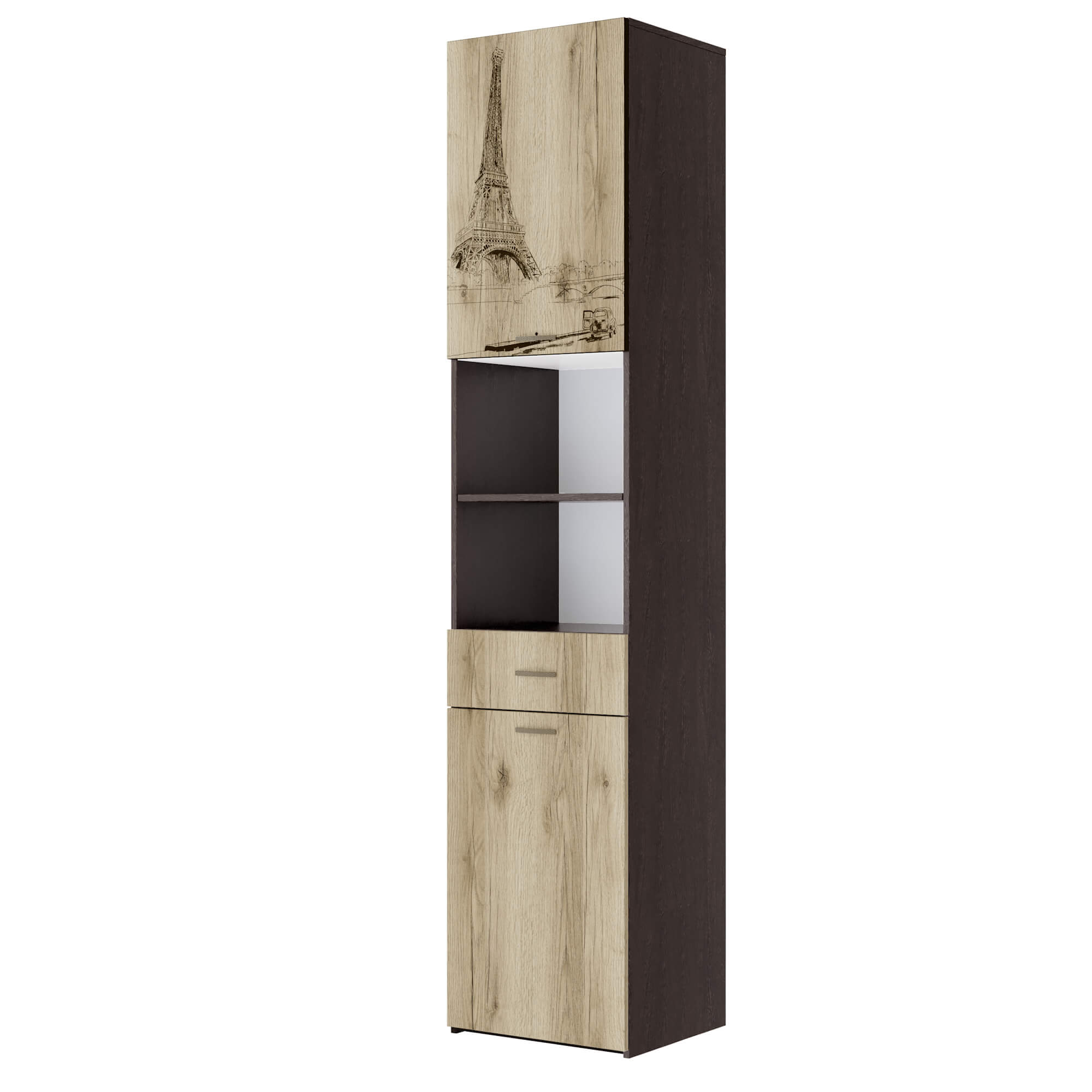 Спальня Орион. Пенал с ящиками венге/дуб делано