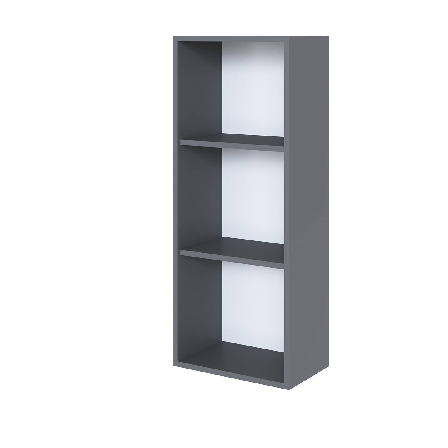 Гостиная Сириния Шкаф навесной серый графит/МДФ пудра