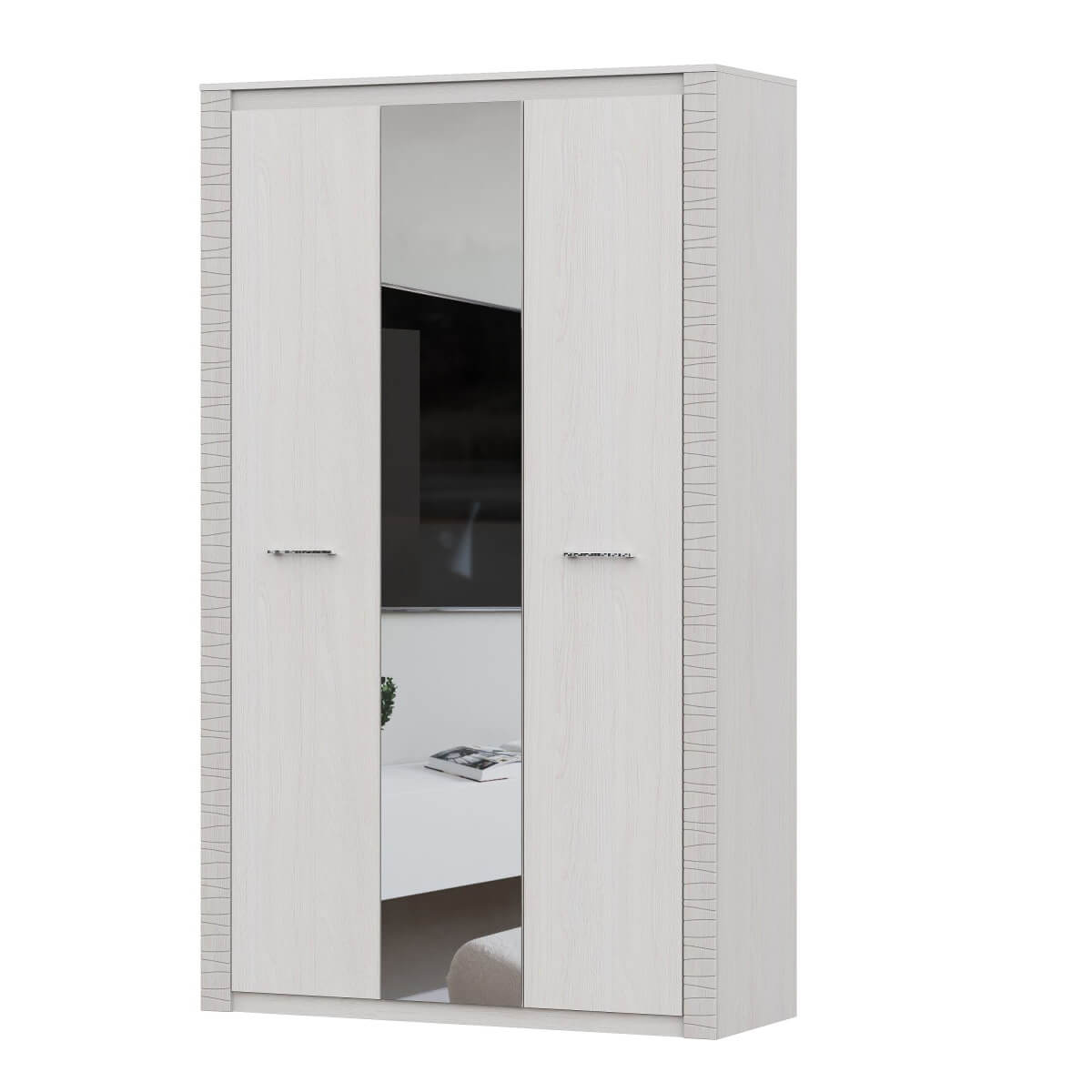 МС "Гамма 20" Шкаф комбинированный 3х ств. Серия №4 Ясень Анкор светлый / Сандал светлый