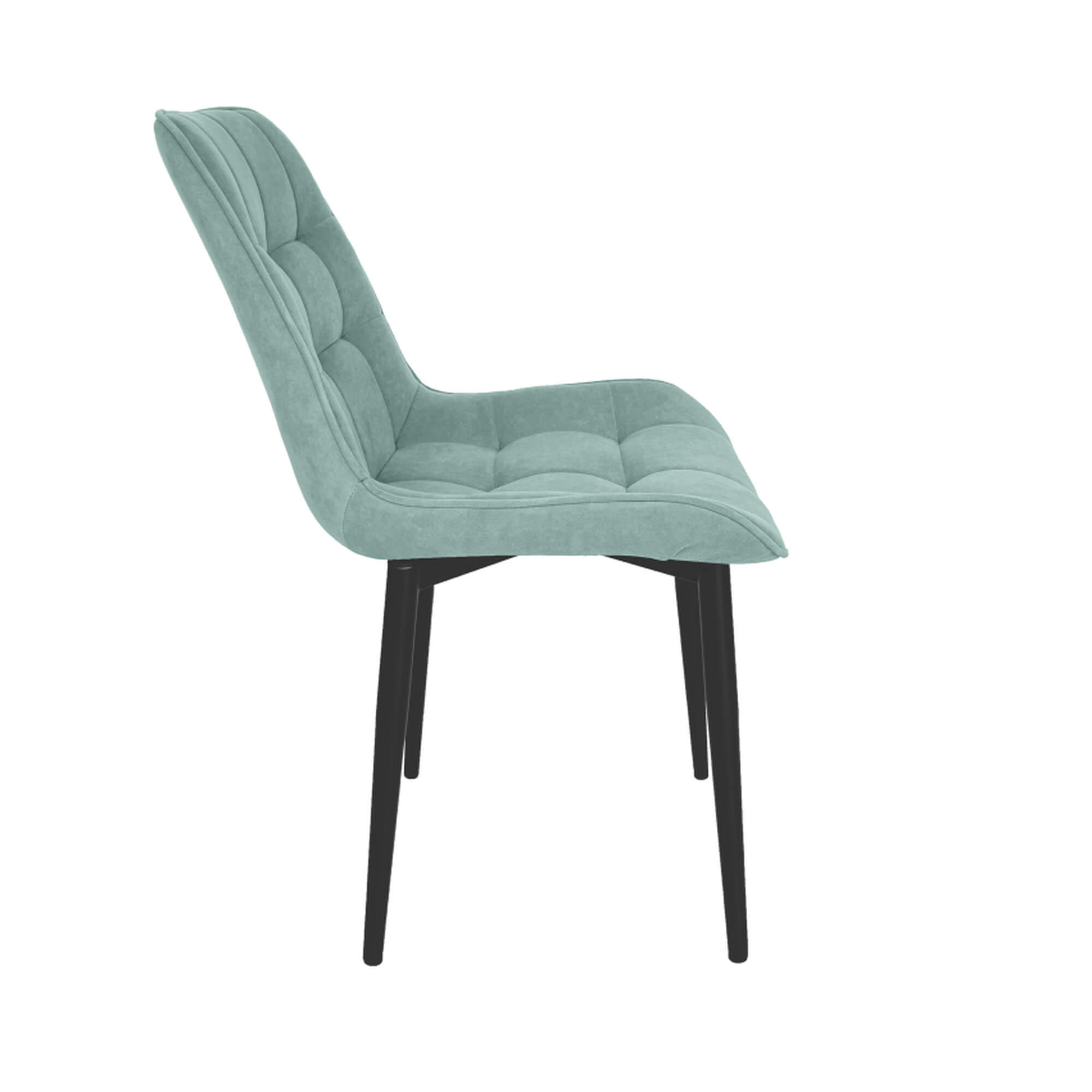 Стул интерьерный "Бостон" черный/меген 45 (мятный)