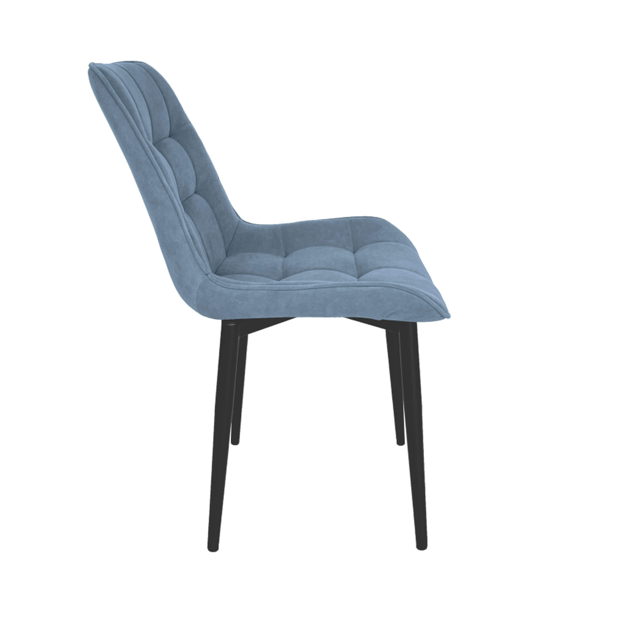 Стул интерьерный "Бостон" черный/меген 48 (серо-голубой)