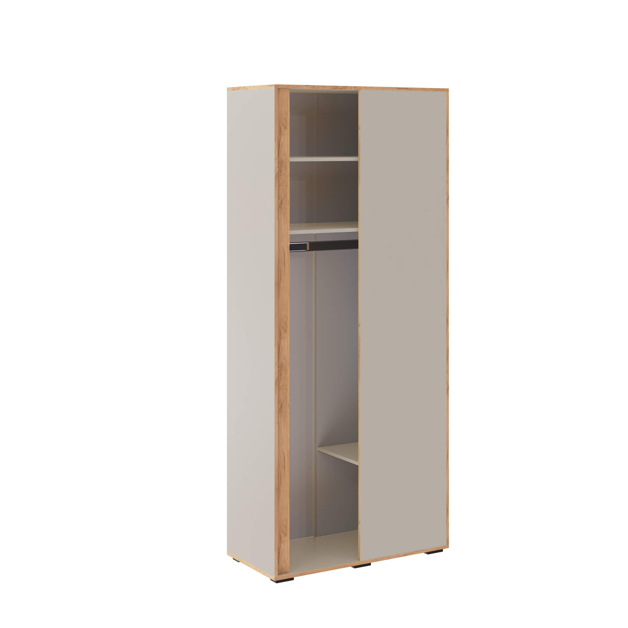 Спальня Асцелла Шкаф угловой приставной кашемир/дуб крафт золотой