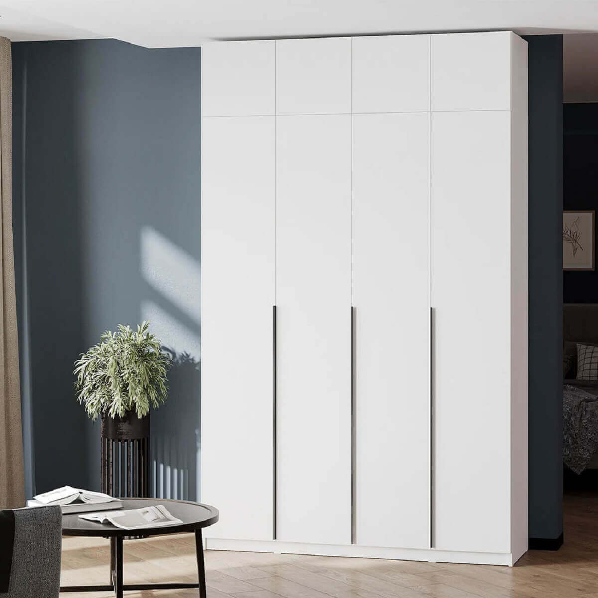 Шкаф "ШК 5" (1600 Антресоль) Белый текстурный