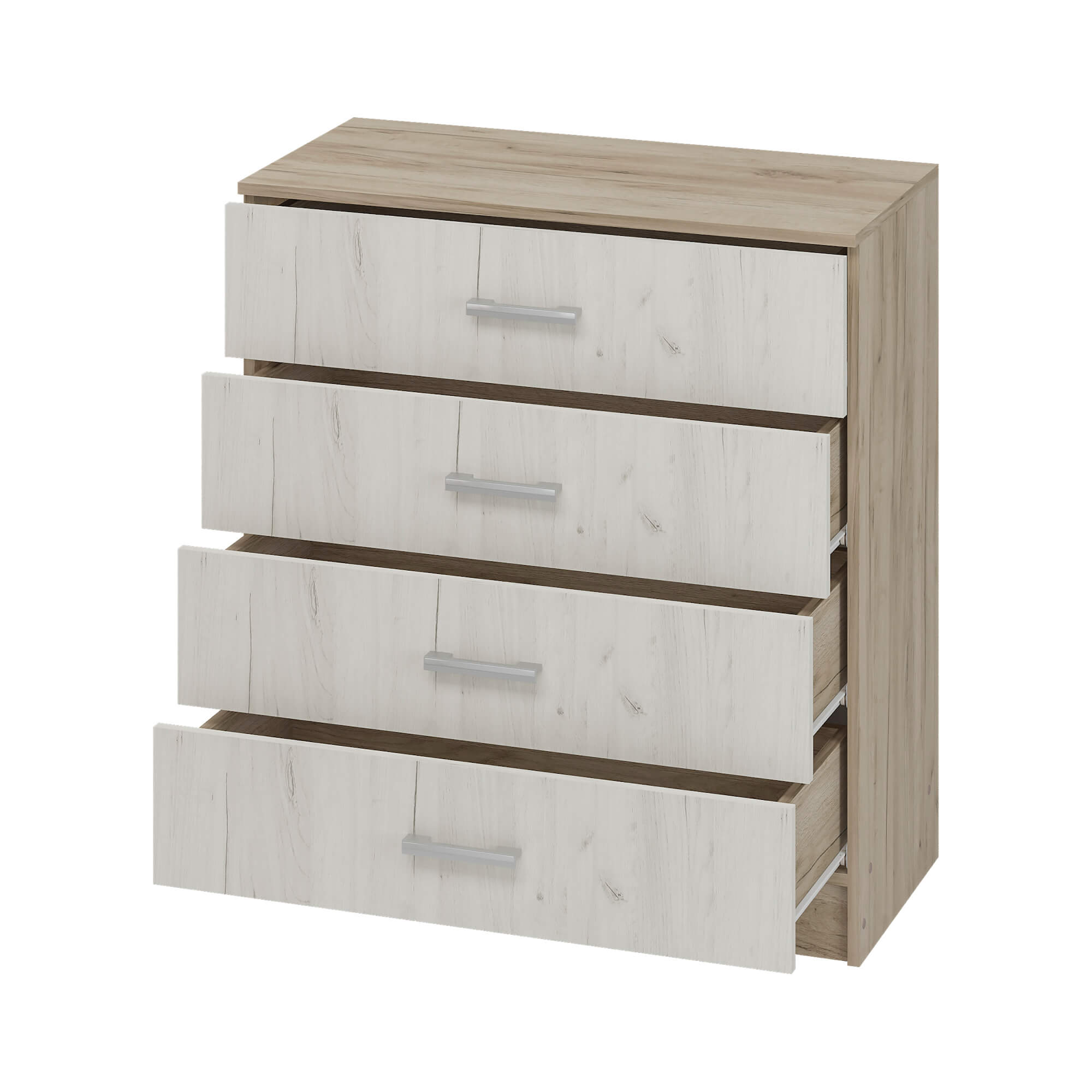 Гармония Комод КМ601 дуб крафт серый/дуб крафт белый