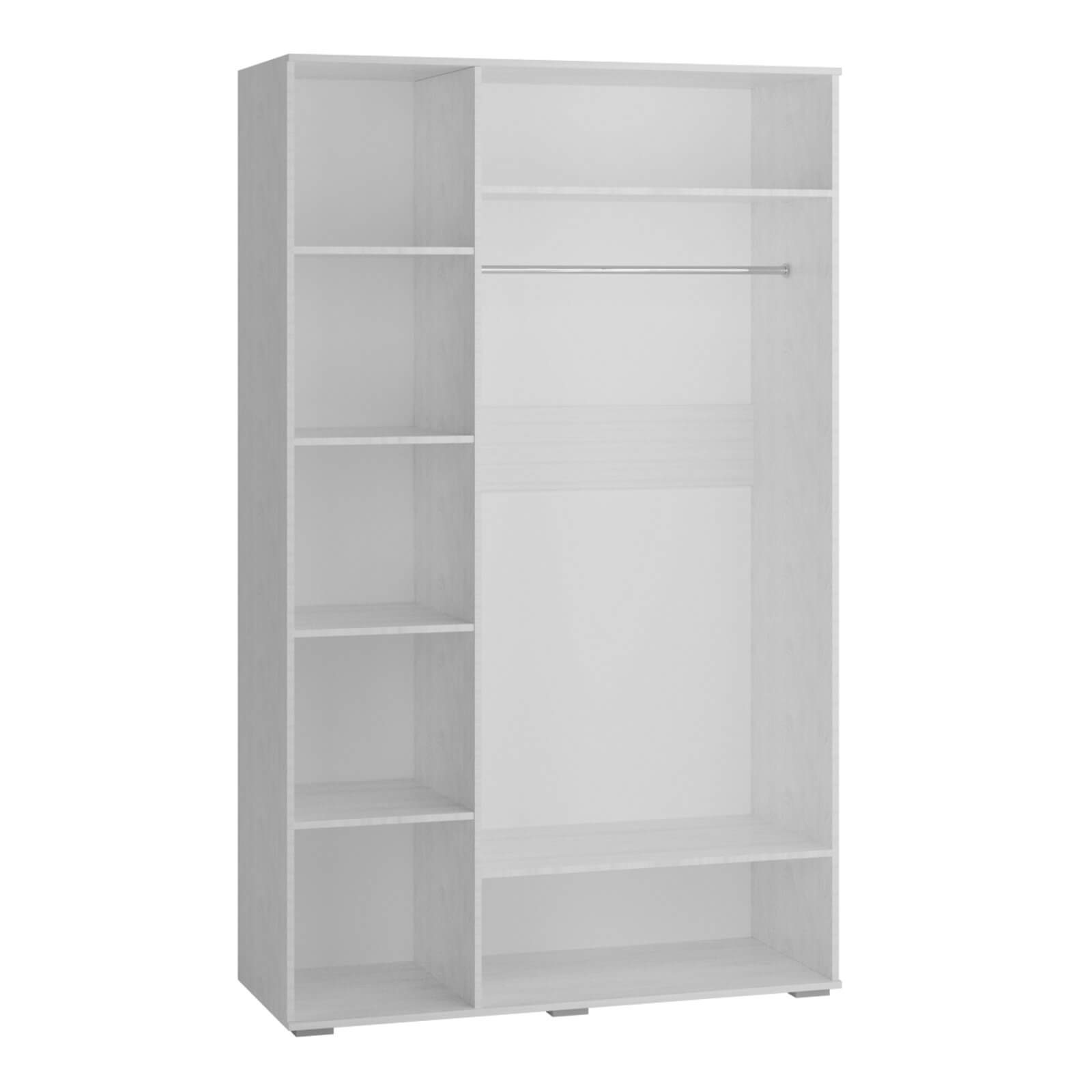 Спальня Ливорно Шкаф 3-х ств. ЛШ-24 ясень анкор светлый патина серебро