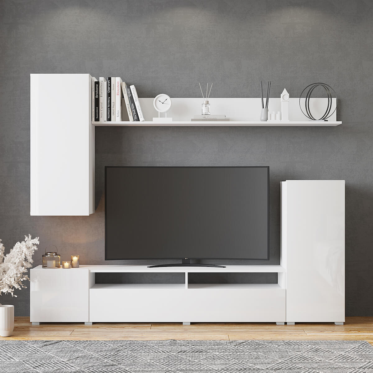 Гостиная Лира МДФ белый