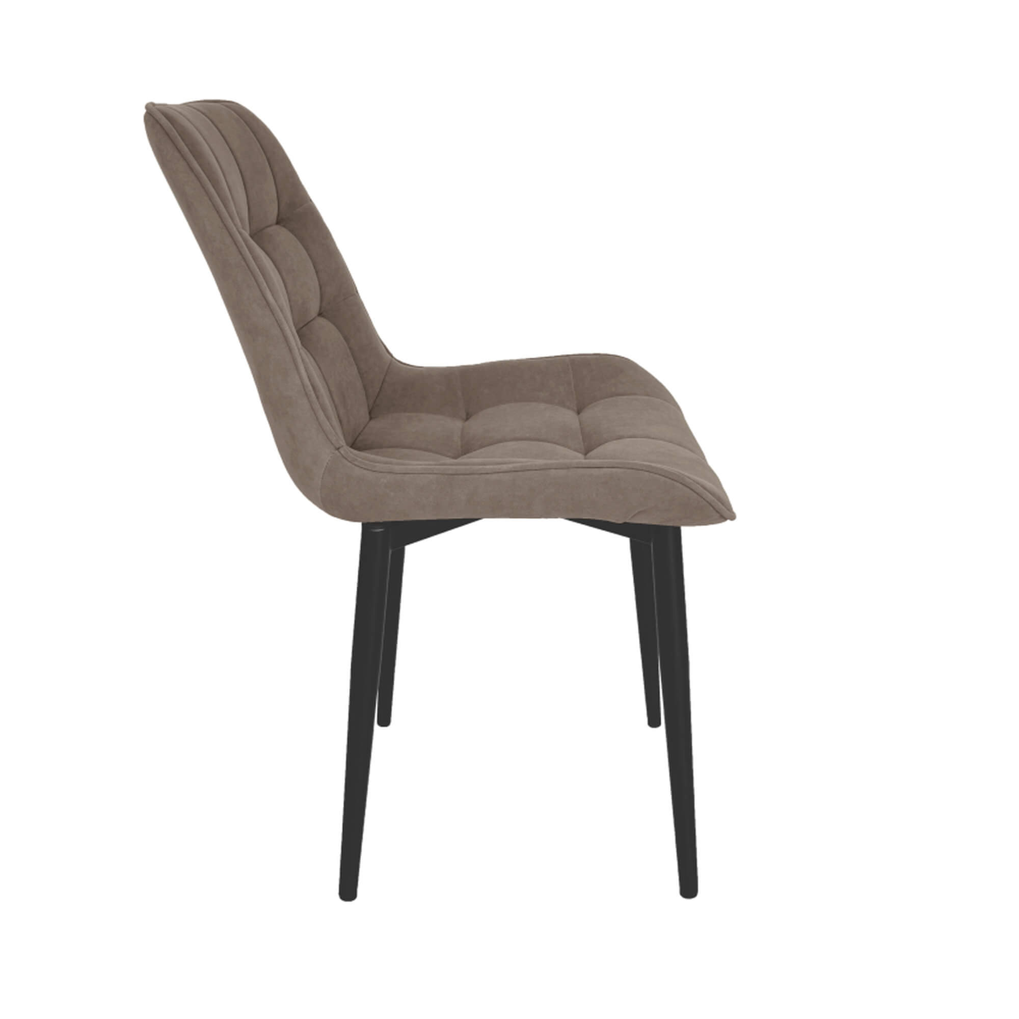 Стул интерьерный "Бостон" черный/меген 13 (коричневый)