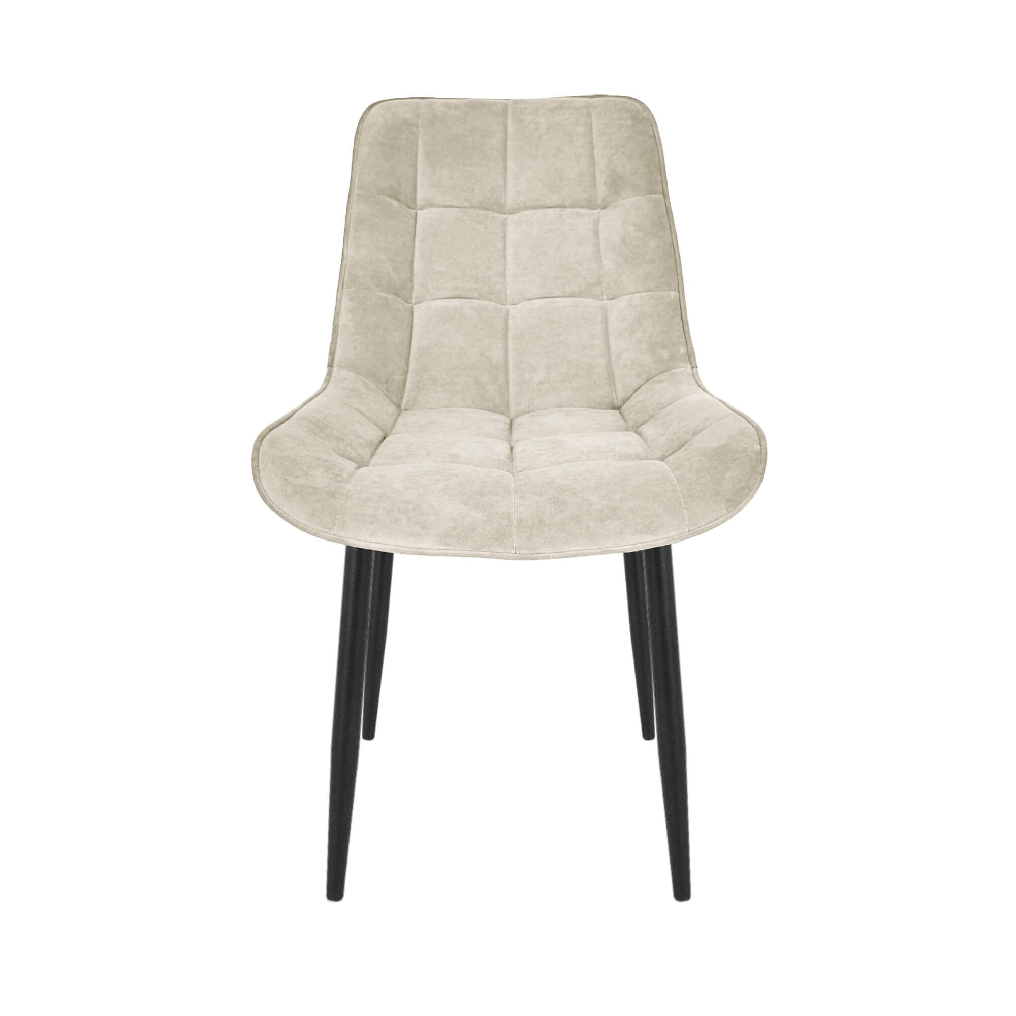 Стул интерьерный "Бостон" черный/меген 2 (светло-бежевый)