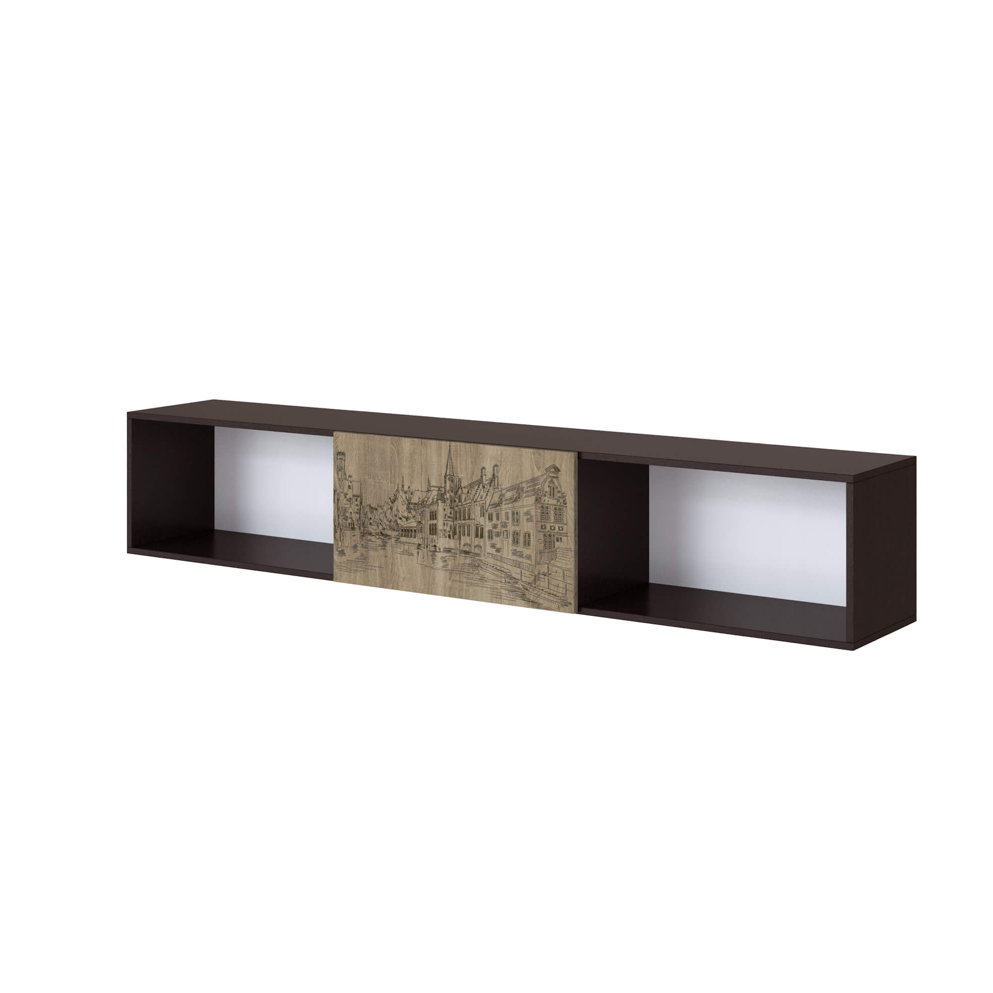 Спальня Орион. Навесная секция венге/дуб делано