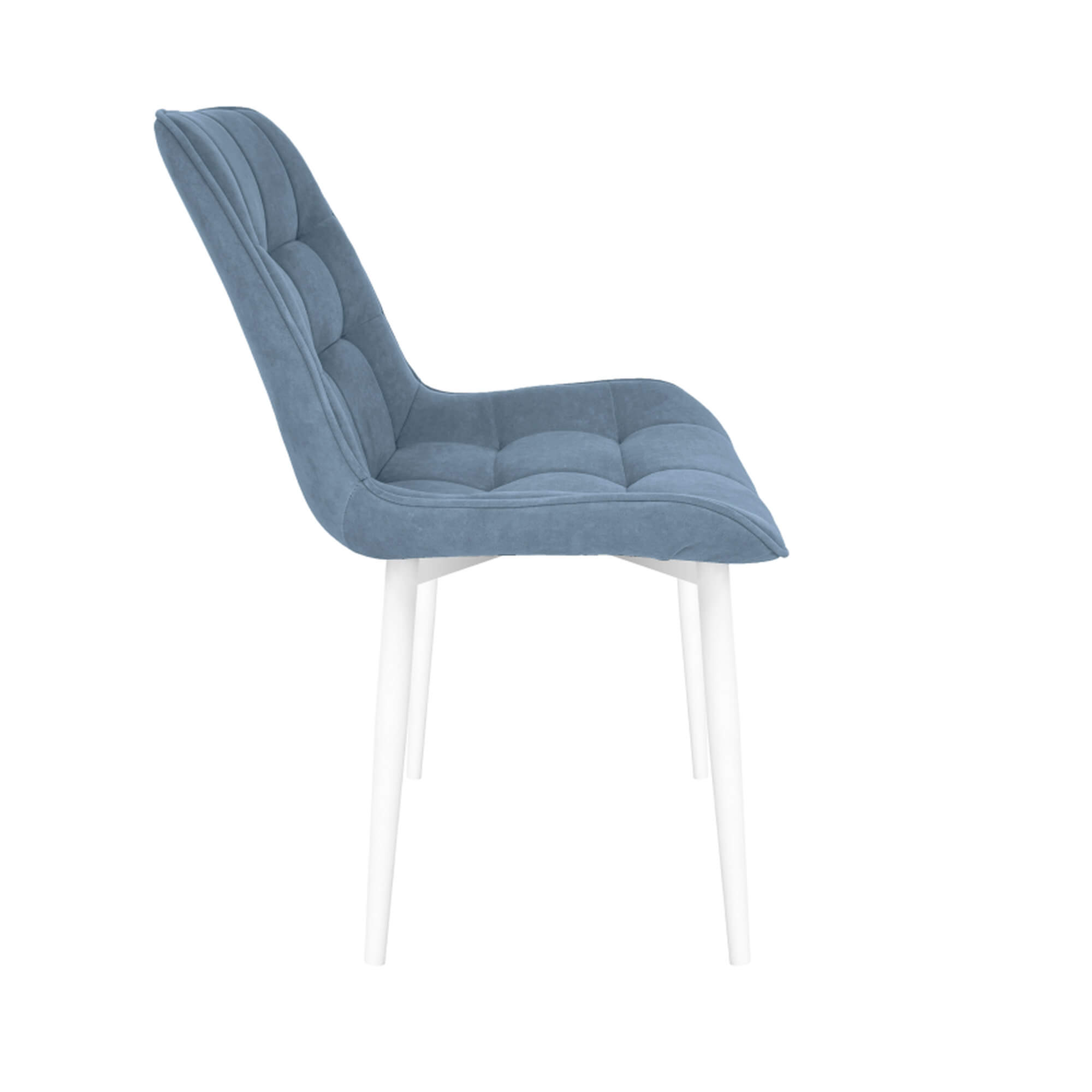 Стул интерьерный "Бостон" белый/меген 48 (серо-голубой)