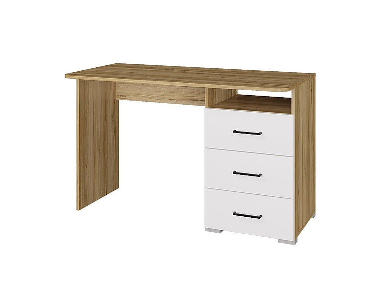 "Лайт" Стол 1200 - 3 ящ. (дуб золотой - Белый)