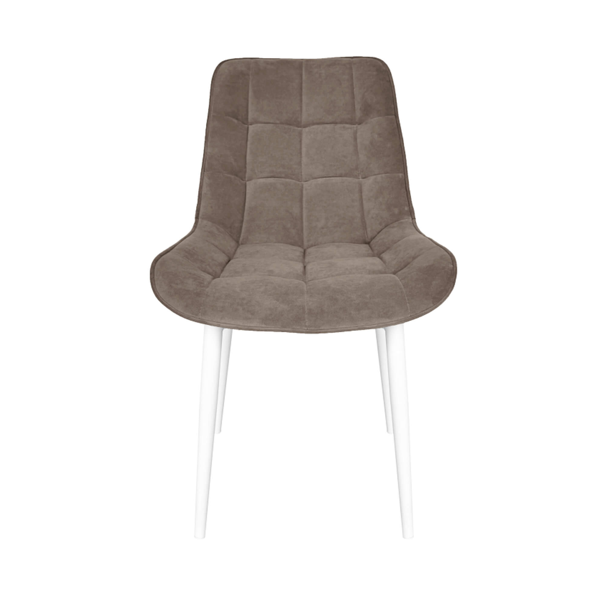 Стул интерьерный "Бостон" белый/меген 13 (коричневый)