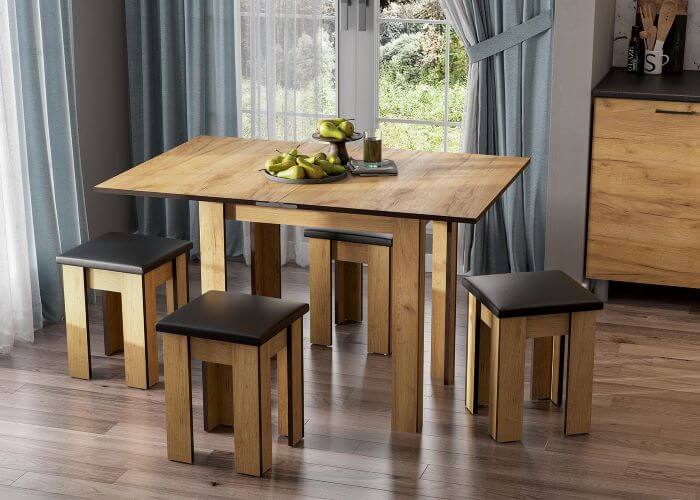 Стол обеденный "СО 3" (Раскладной) дуб золотой