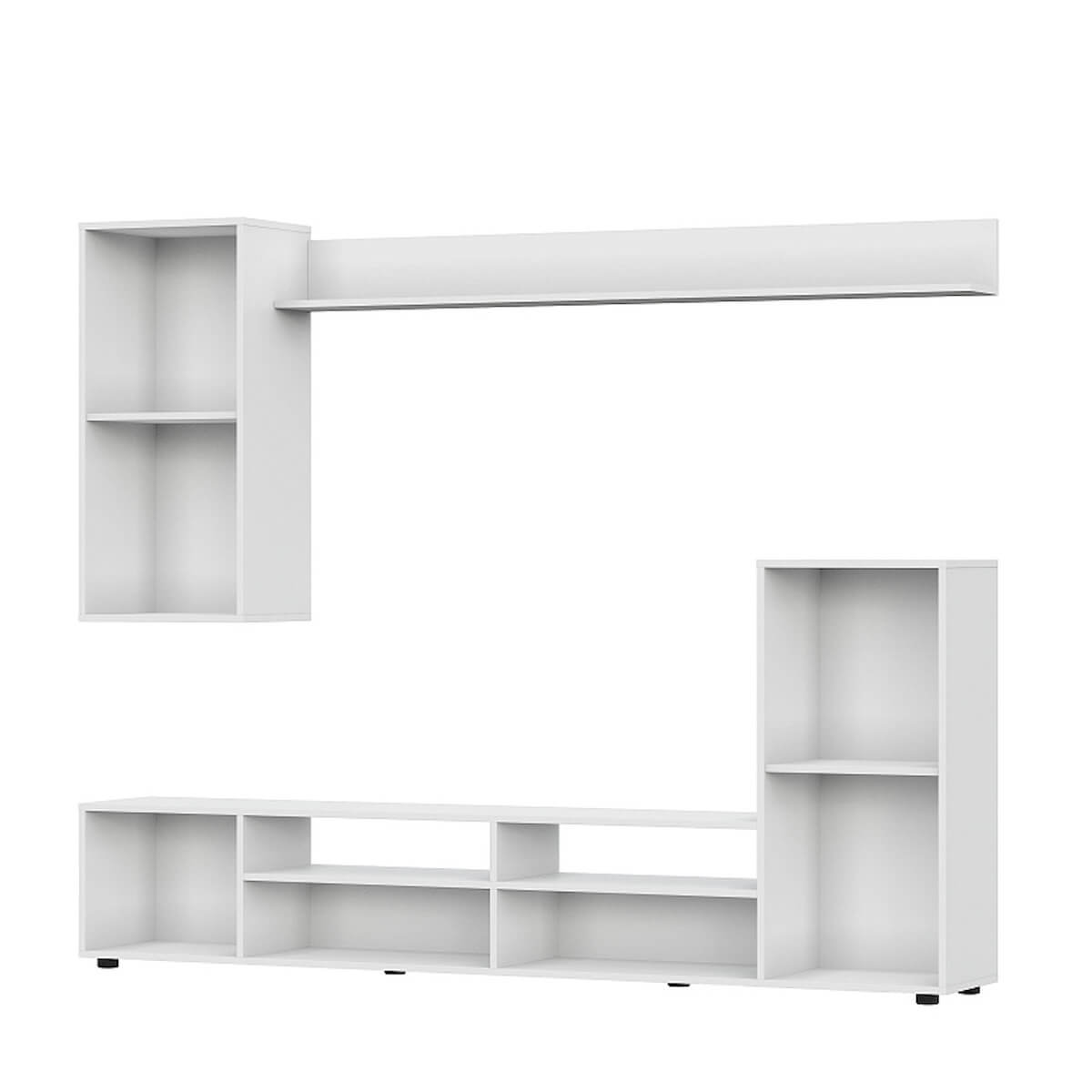 Мебель для гостиной "МГС 4" Белый / Белый глянец