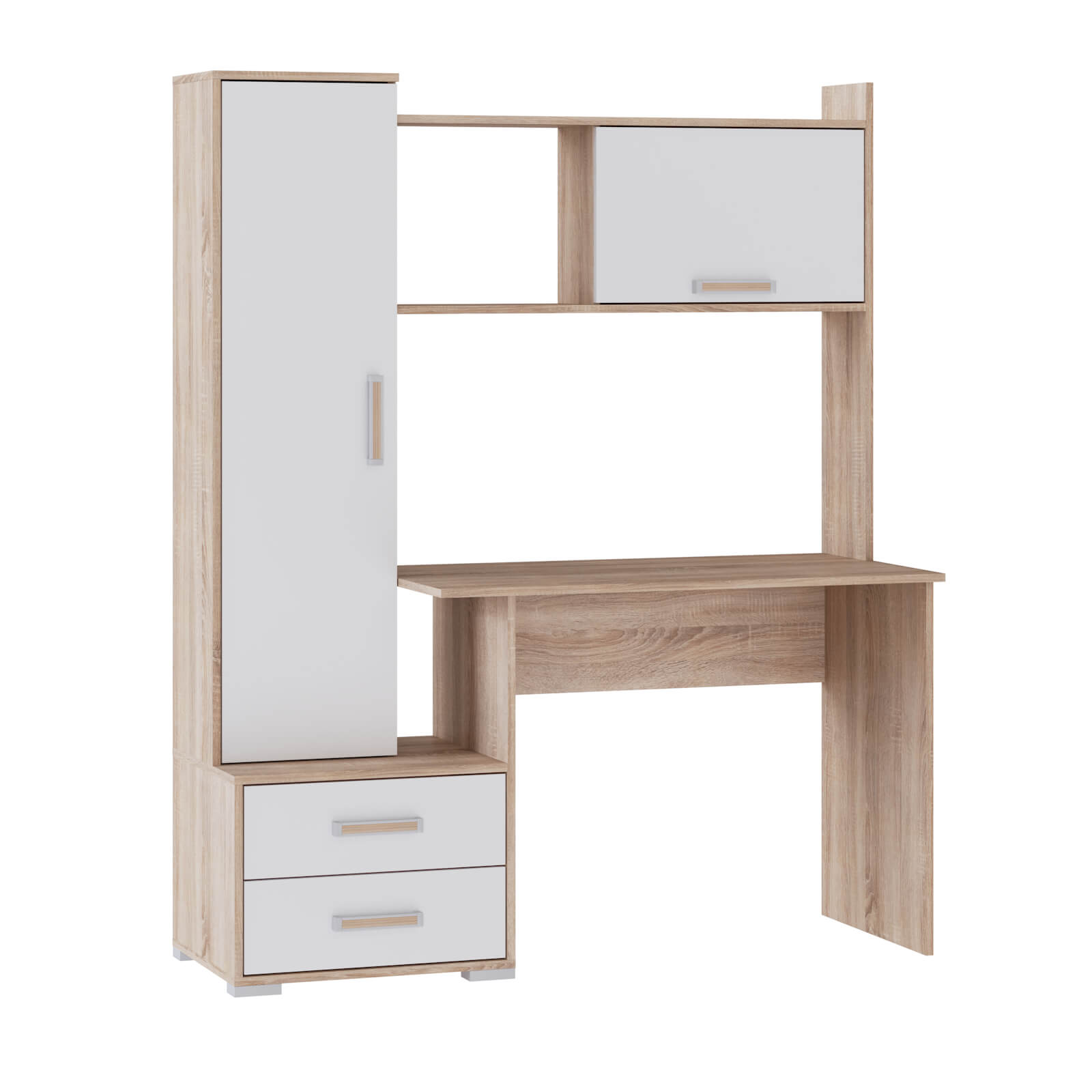 Компьютерный стол Квартет-9 дуб сонома/белый