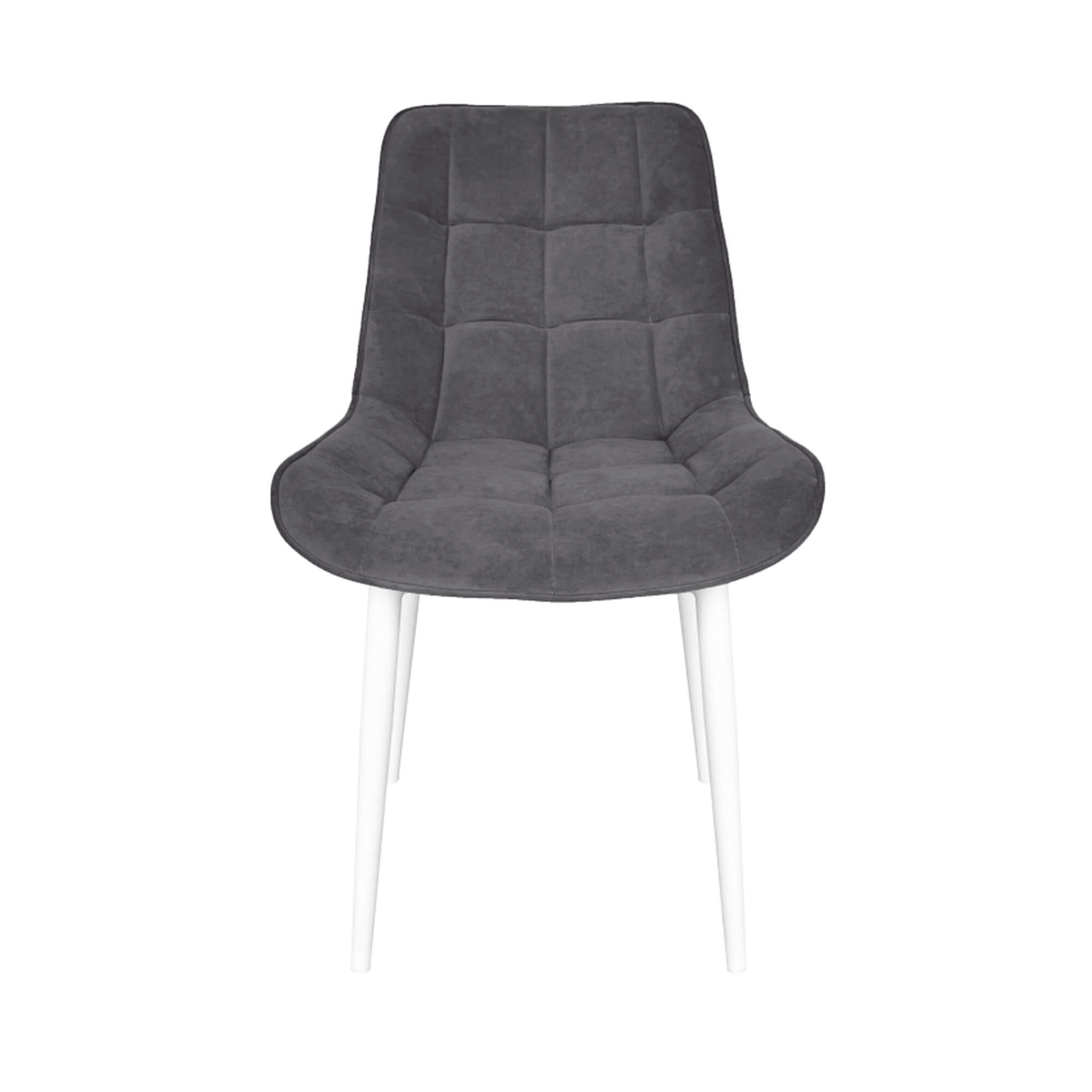 Стул интерьерный "Бостон" белый/меген 27 (графит)