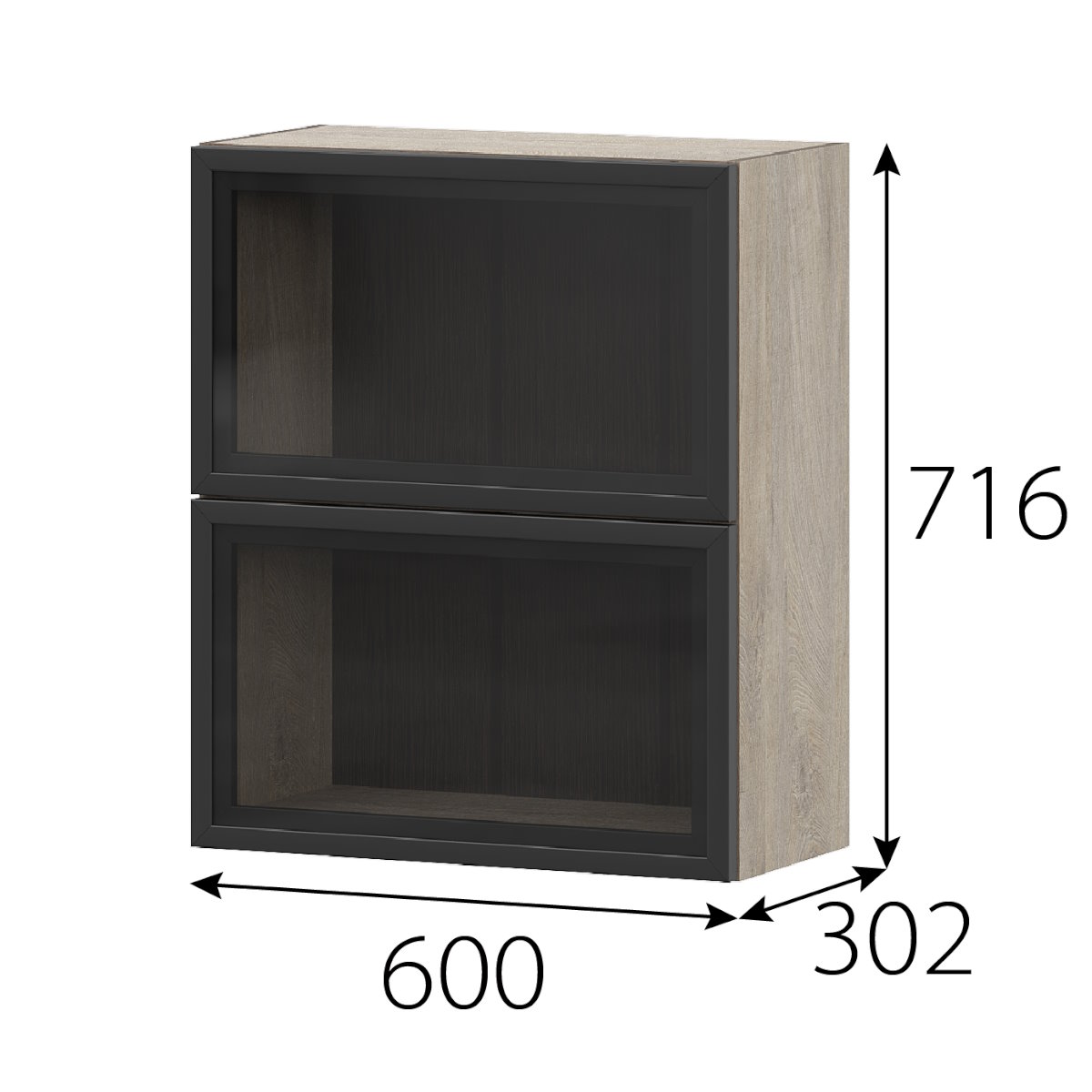 Шкаф 600 РМДФ "Этна" 6в2я