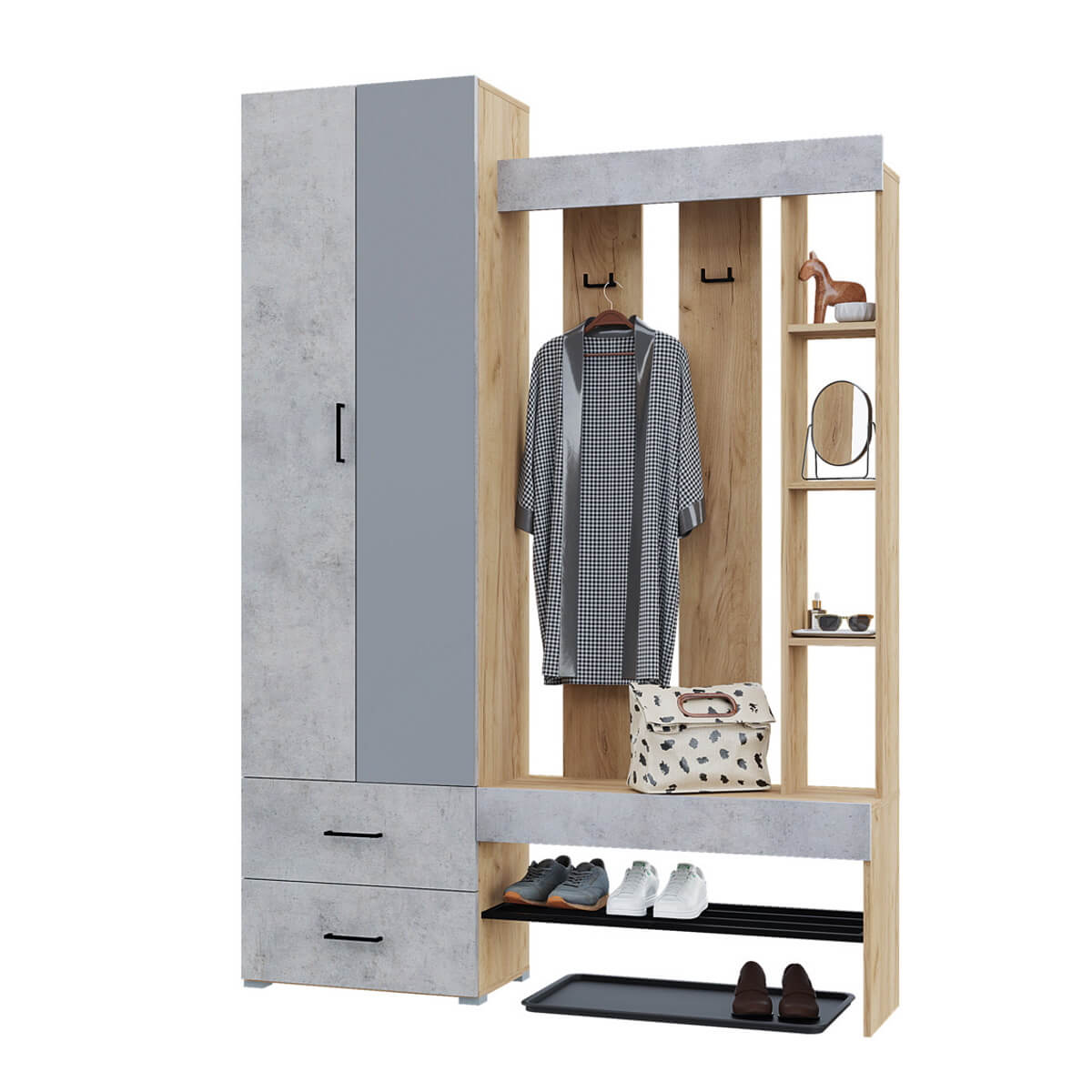 "Домино" Крафт золотой/Бетон