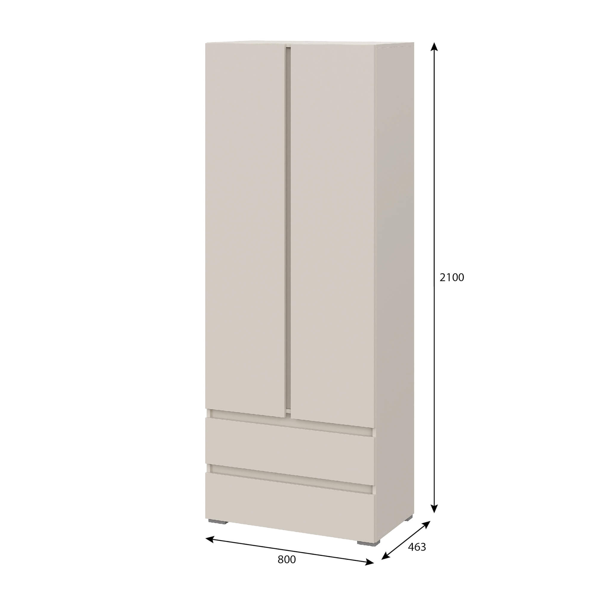 Люмо Шкаф 2-х створчатый ШК 01 кашемир