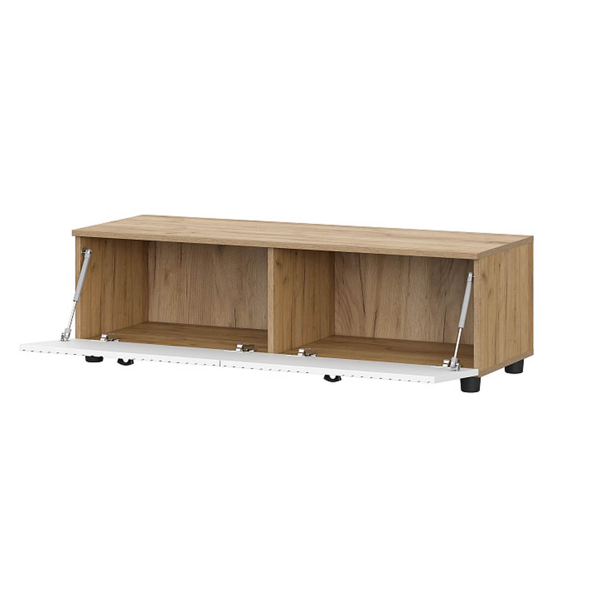 МС "Милан" Тумба телевидеоаппаратура со створками Дуб Золотой /Олива Софт