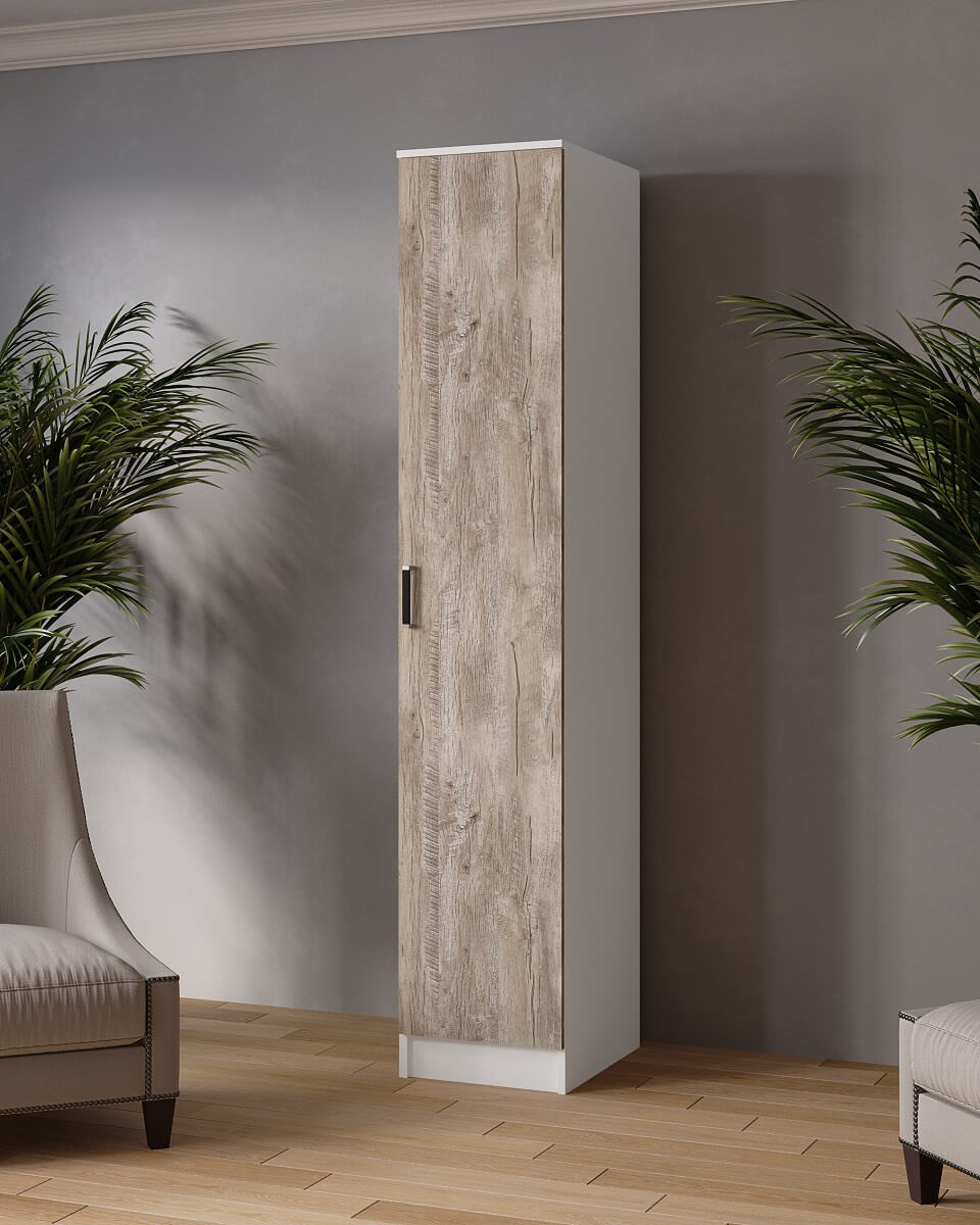 Пенал Лагуна (0,4) белый/дуб юкон