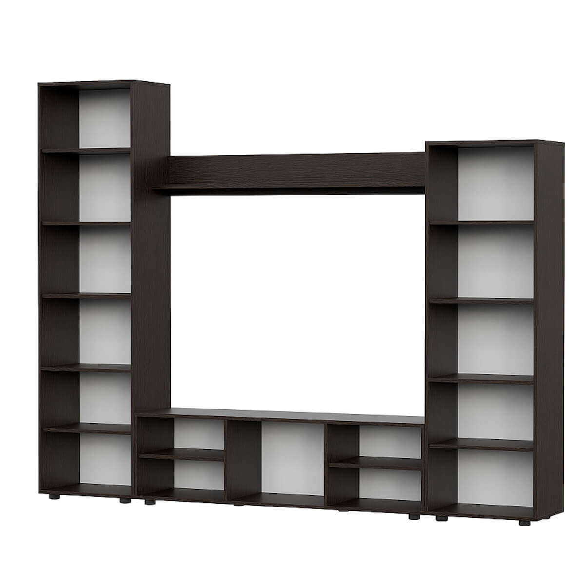 Мебель для гостиной "МГС 6" Исполнение 1 Венге / Белый глянец