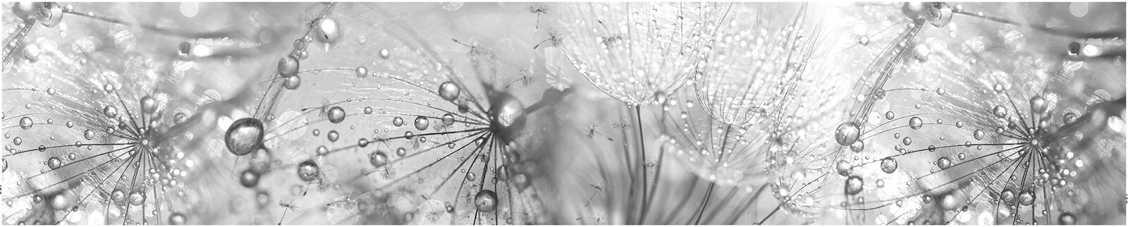 КМ MR-34 Панель КМ "Одуванчики и капли - мерцание серебро" 3000*610*3 мм NEW