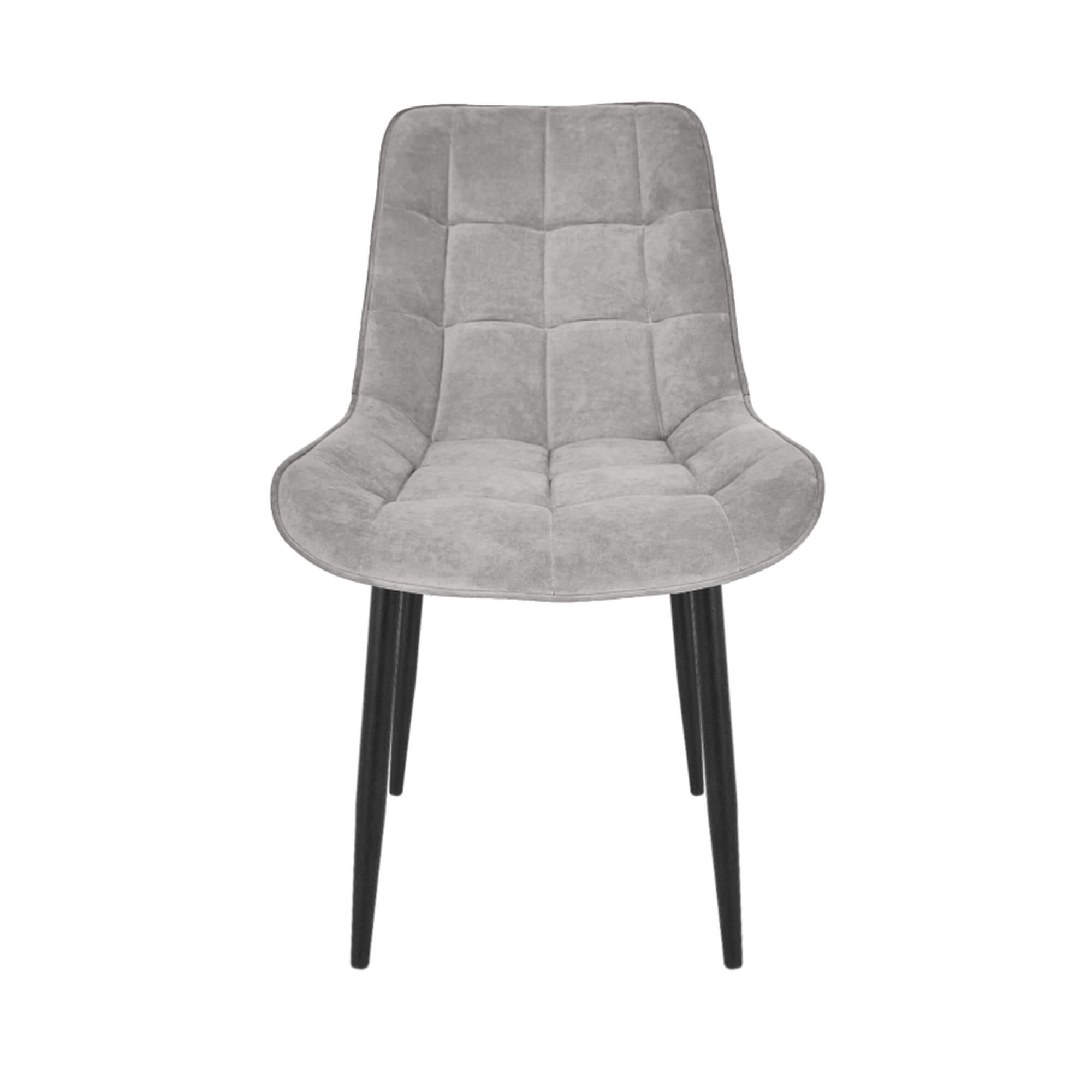 Стул интерьерный "Бостон" черный/меген 24 (серый)