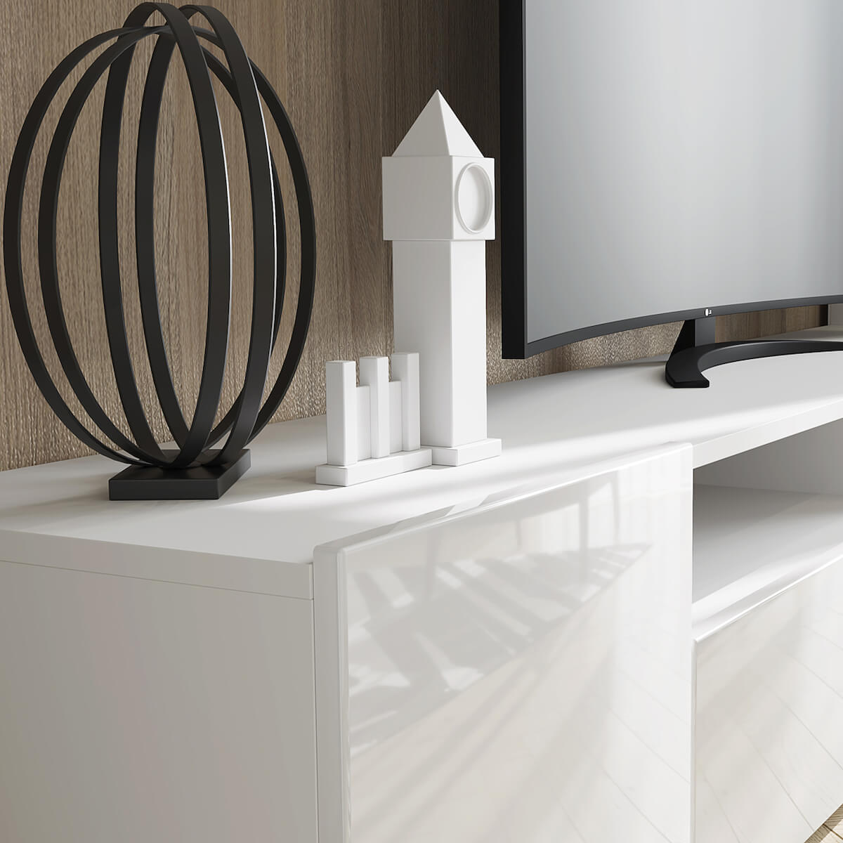 Гостиная Лира МДФ белый