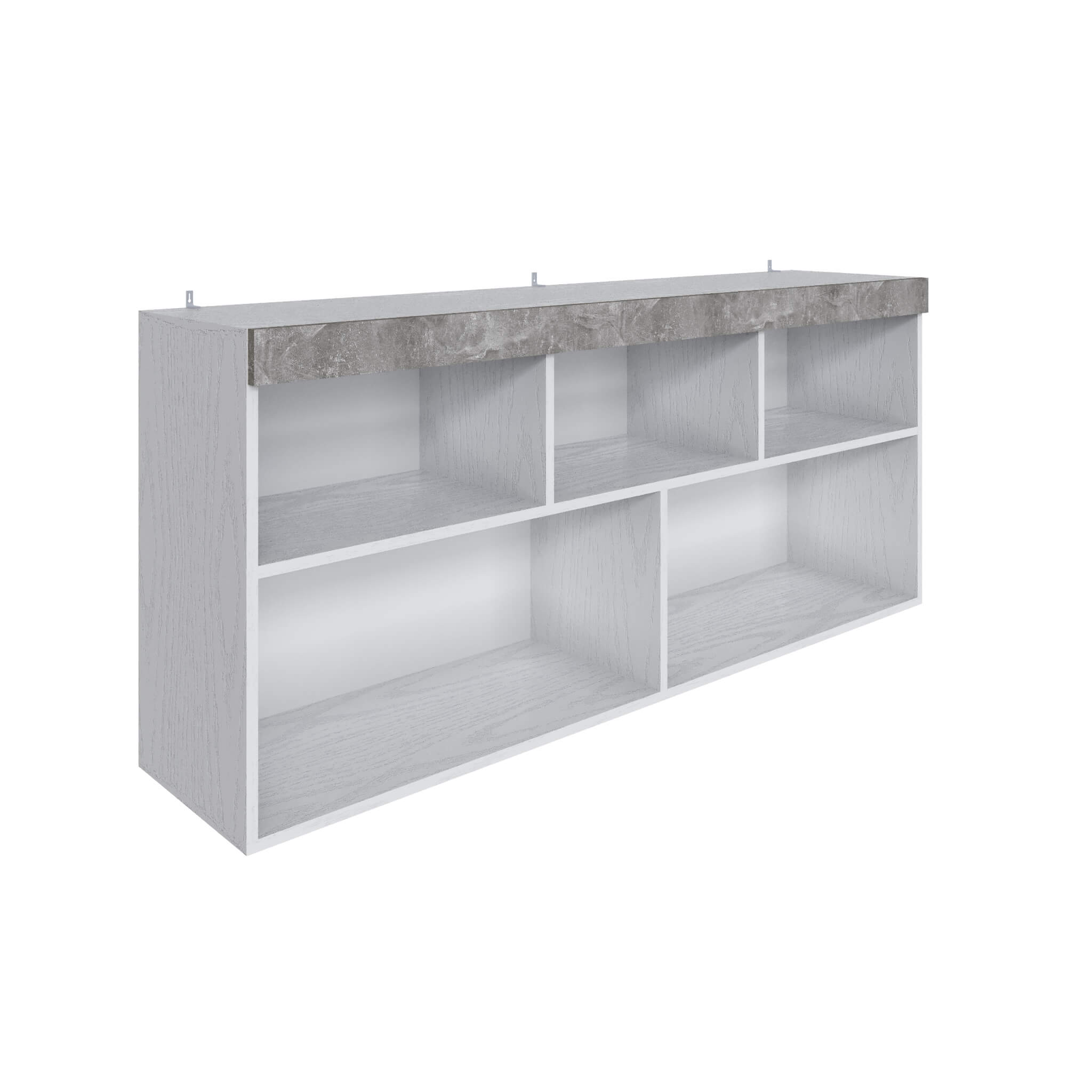 Гостиная Мадрид Полка навесная ПН-1 (1,5) белый/ателье светлое