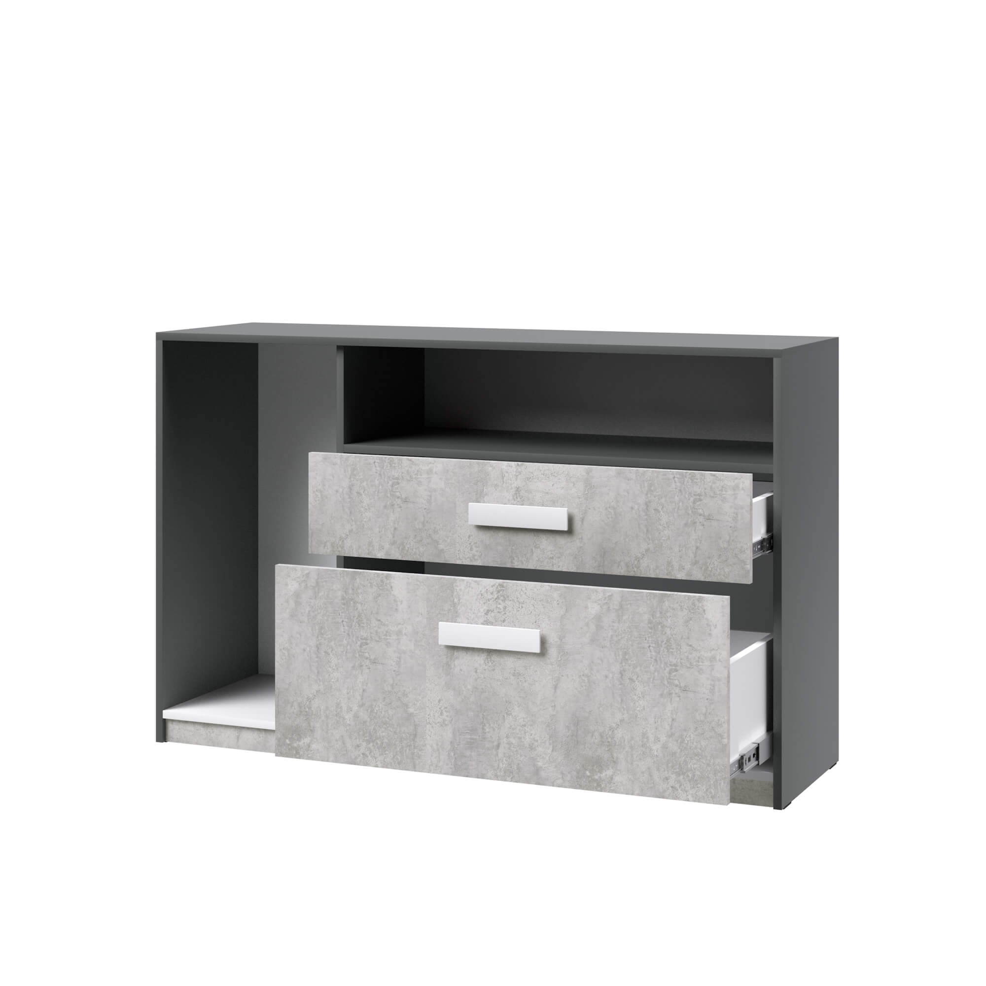 Спальня Кэнди Комод КК-1 графит/белый/цемент