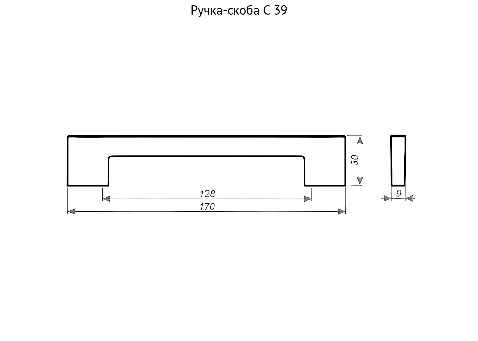 Ручка С39 хром