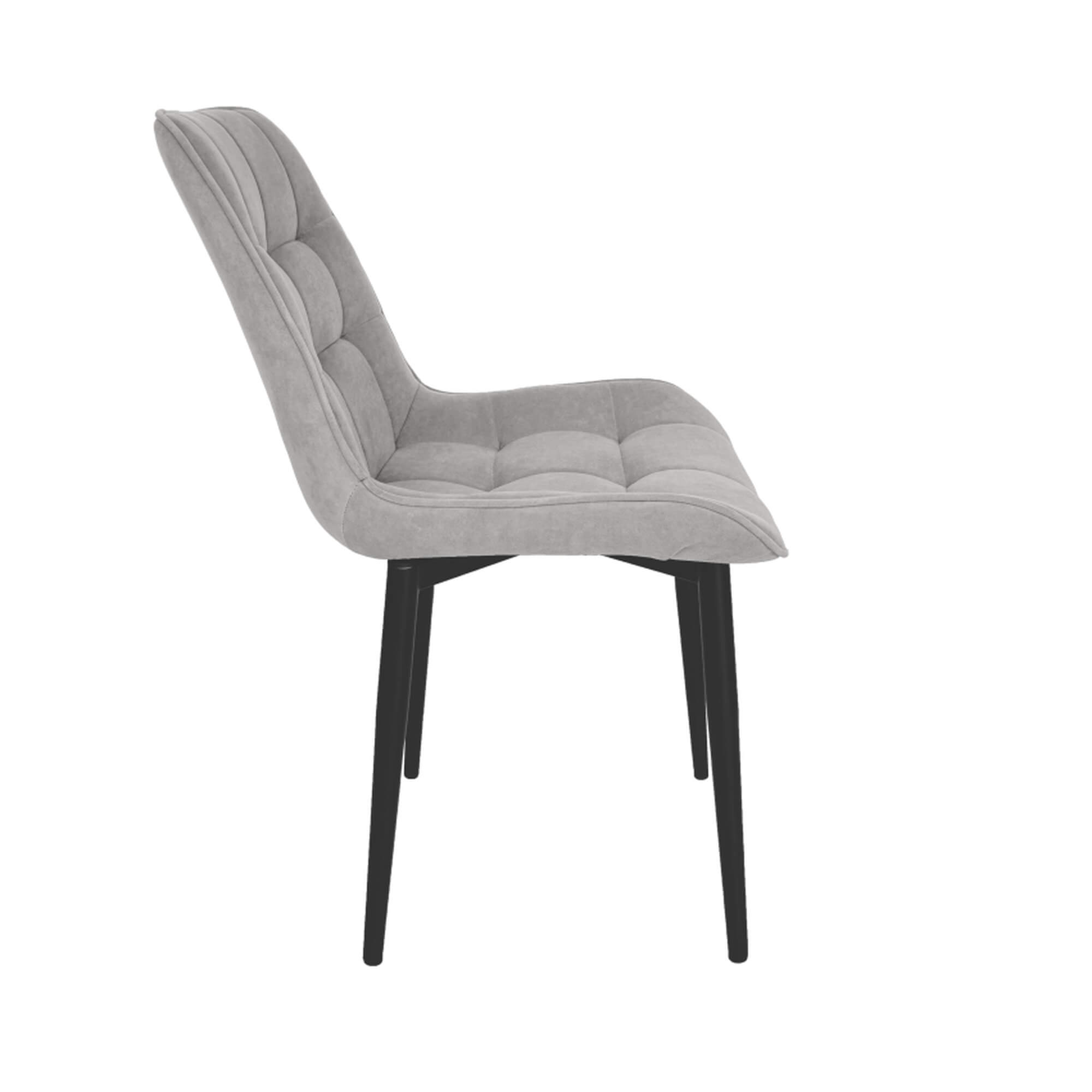 Стул интерьерный "Бостон" черный/меген 24 (серый)