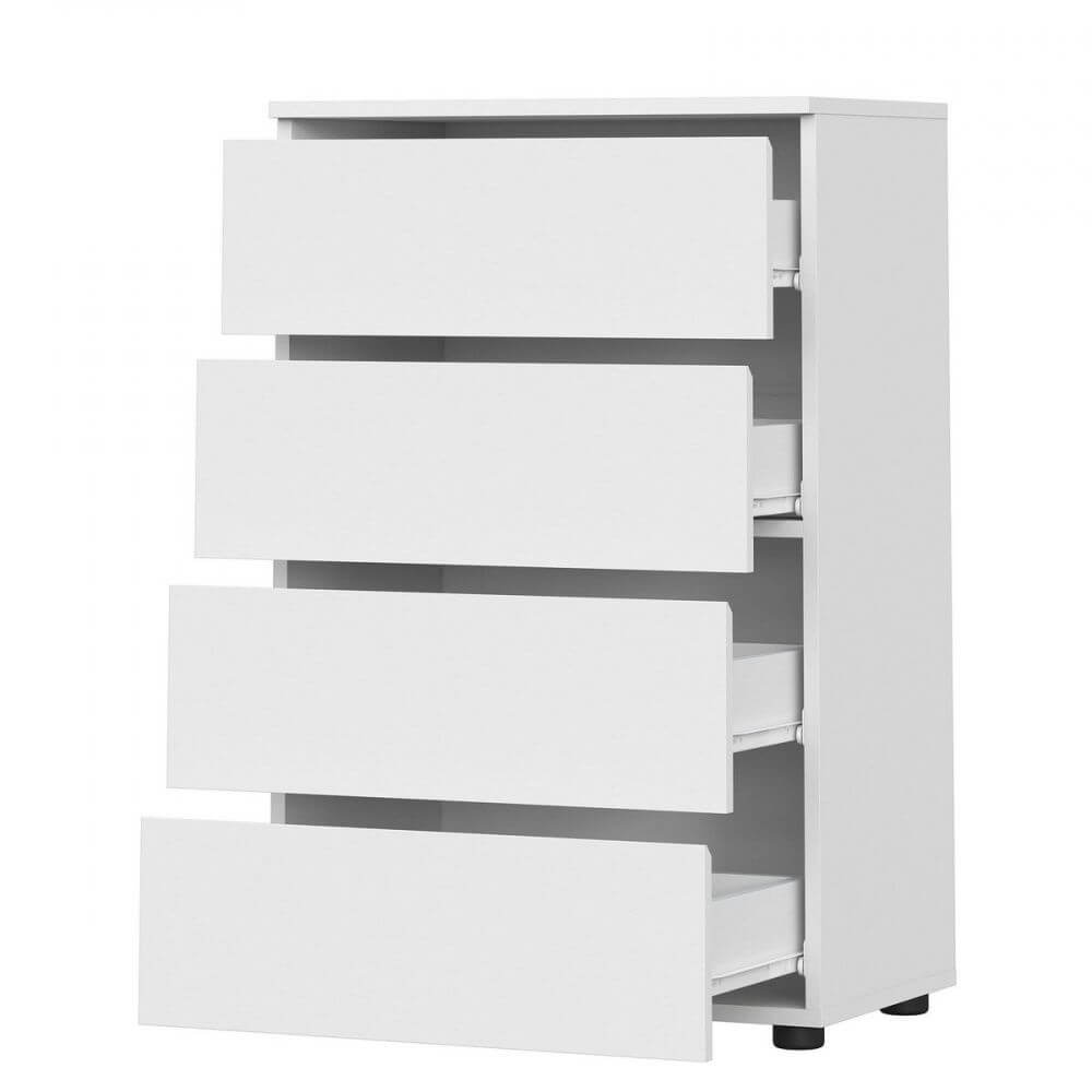 МС "Токио" Комод 4 ящика Белый текстурный / Белый текстурный