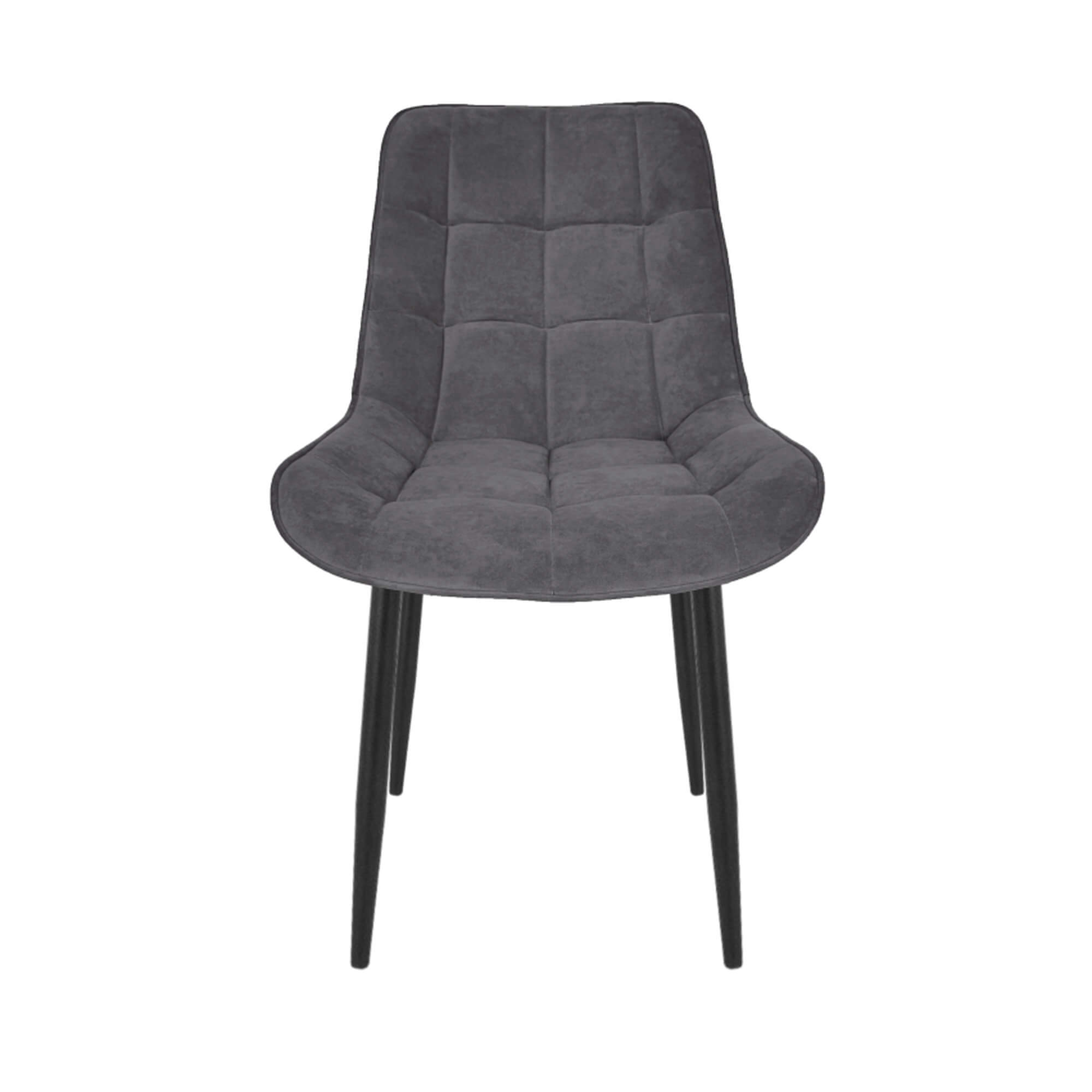 Стул интерьерный "Бостон" черный/меген 27 (графит)