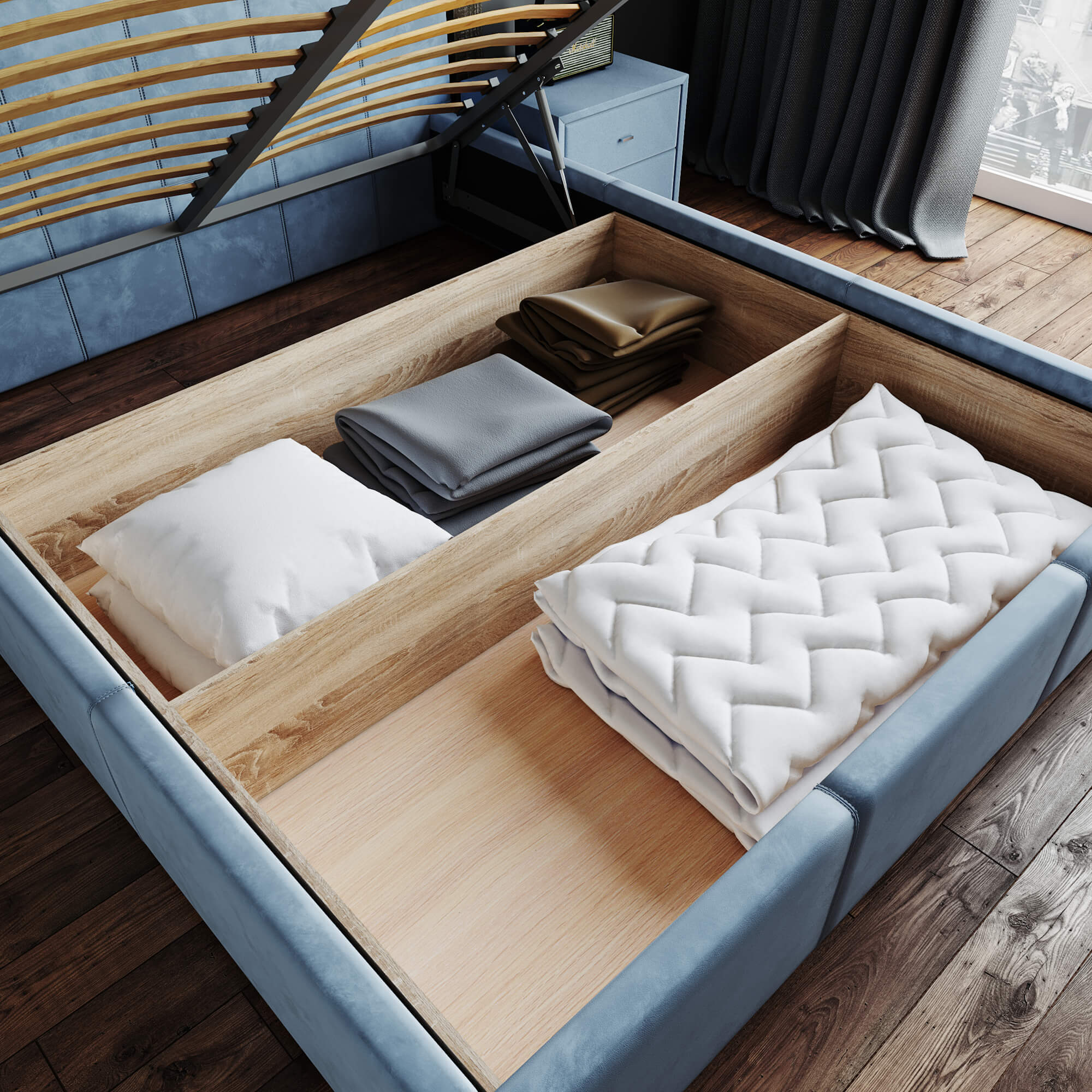 Основание с ПМ и ящиком 1,6м