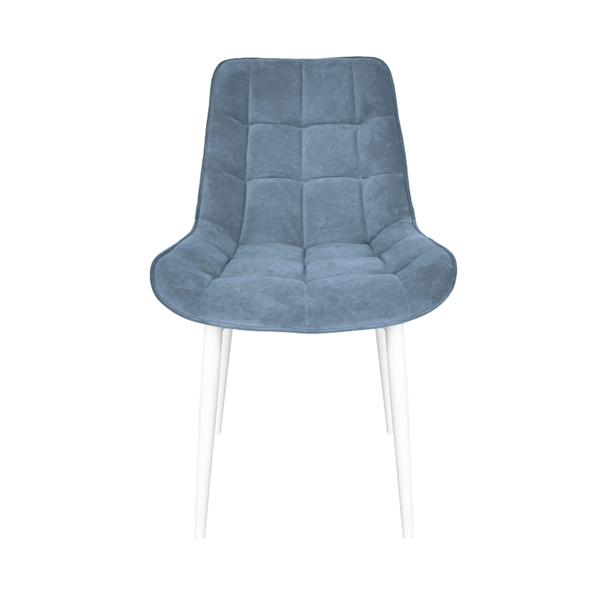 Стул интерьерный "Бостон" белый/меген 48 (серо-голубой)