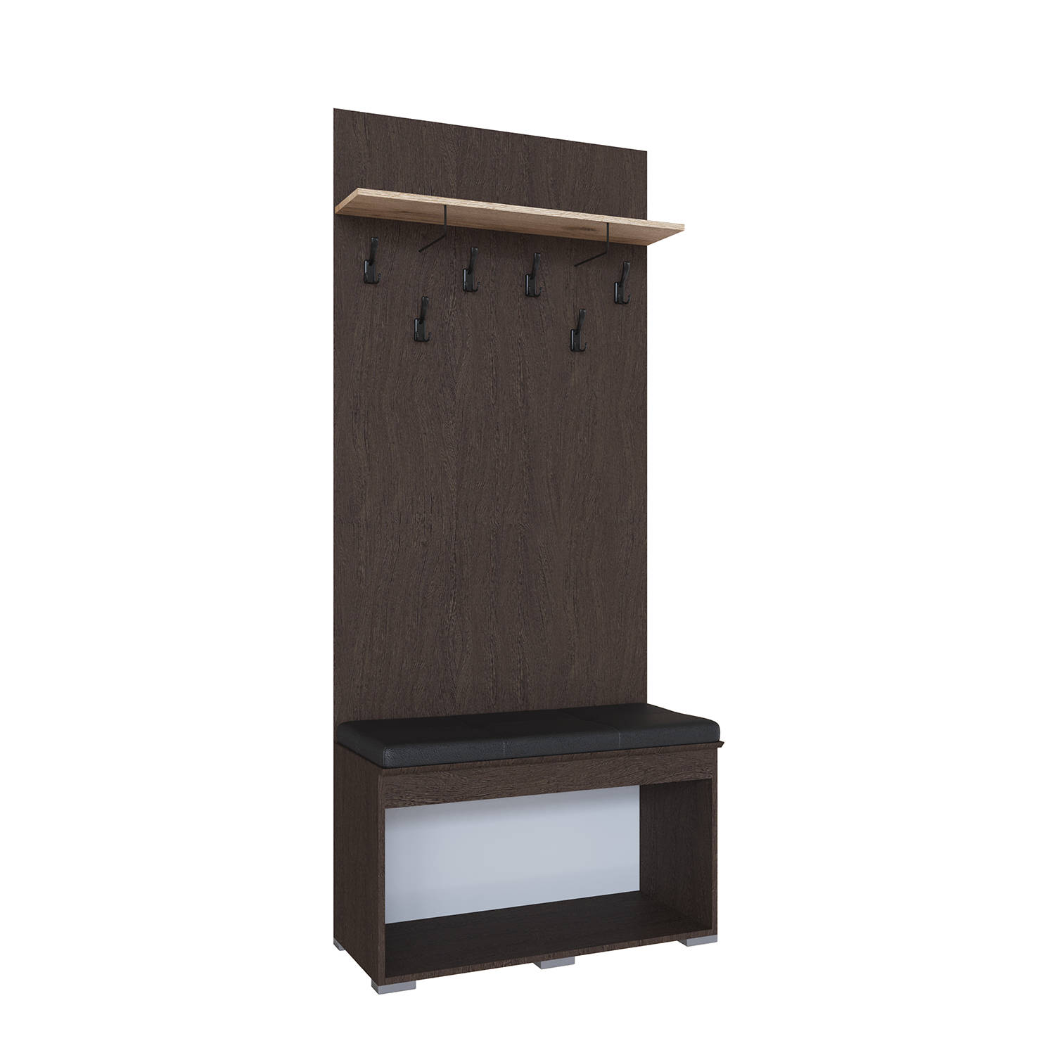 Прихожая Плейона Тумба с вешалкой венге/дуб делано