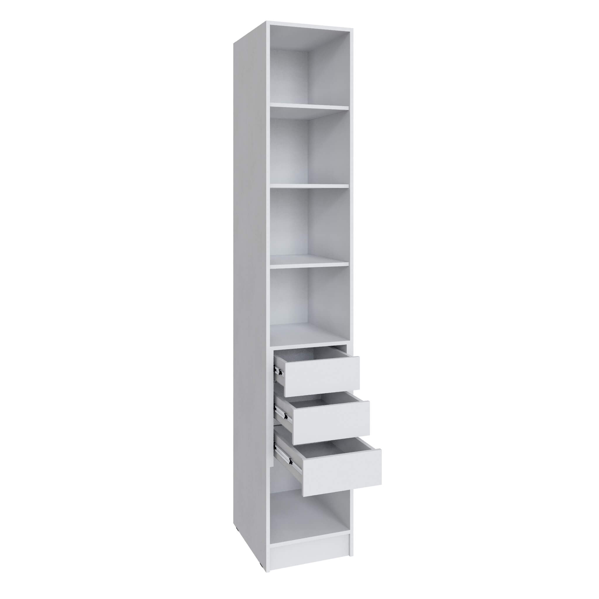 Шкаф Мадрид (0,4) с 3 ящ. внутри белый