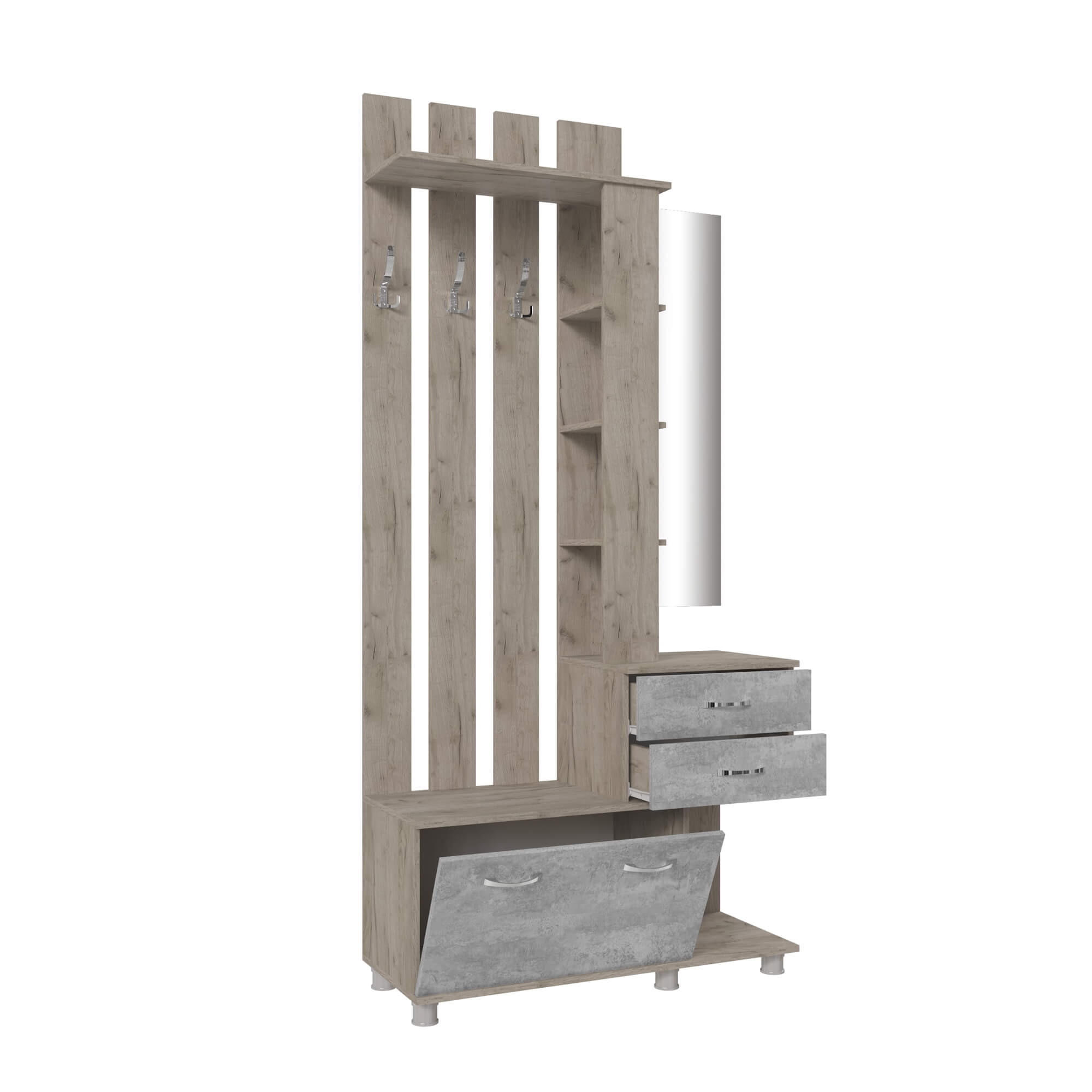 Микс Арт ЦС дуб крафт серый/цемент