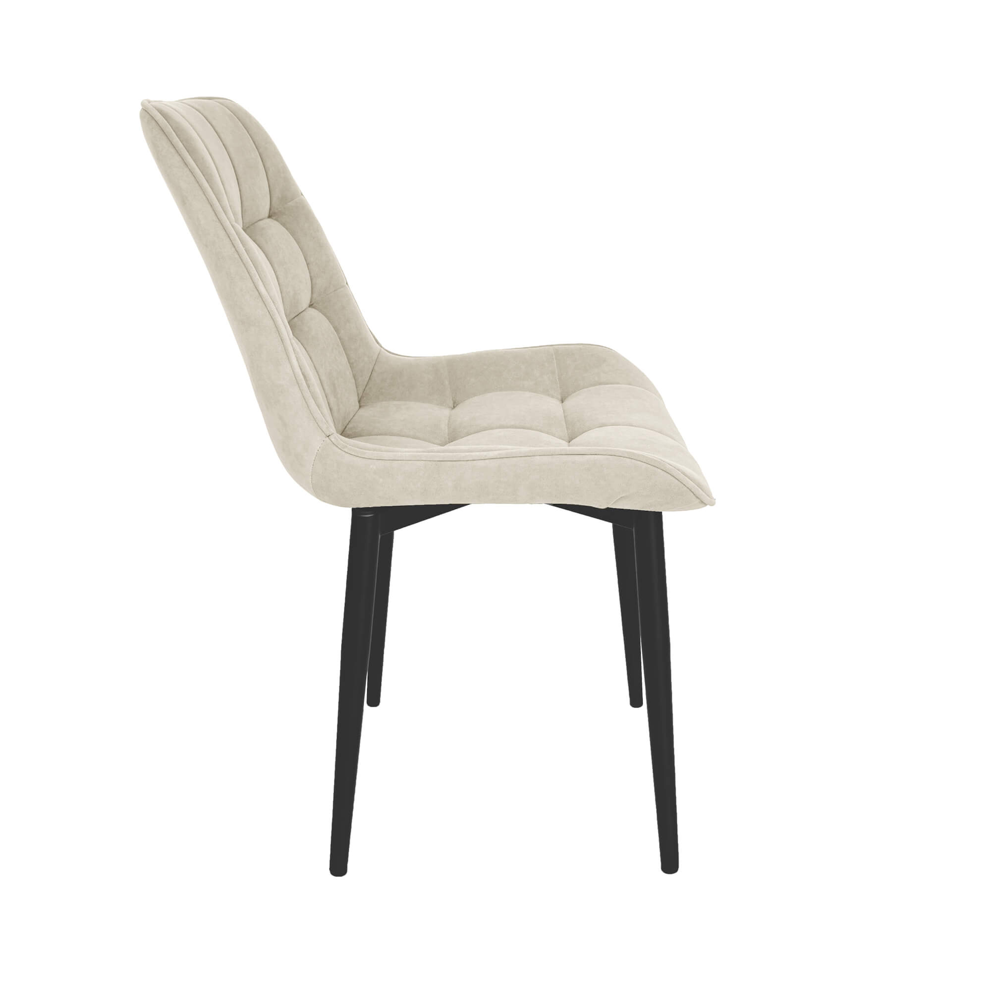 Стул интерьерный "Бостон" черный/меген 2 (светло-бежевый)