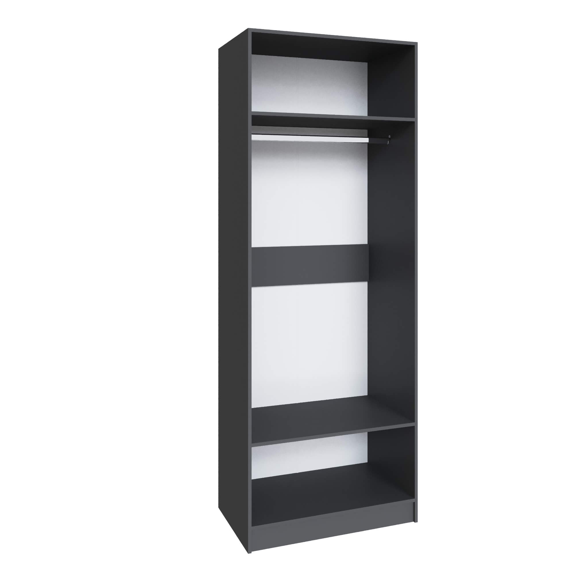 Шкаф Мадрид (0,85) с зеркалом графит серый