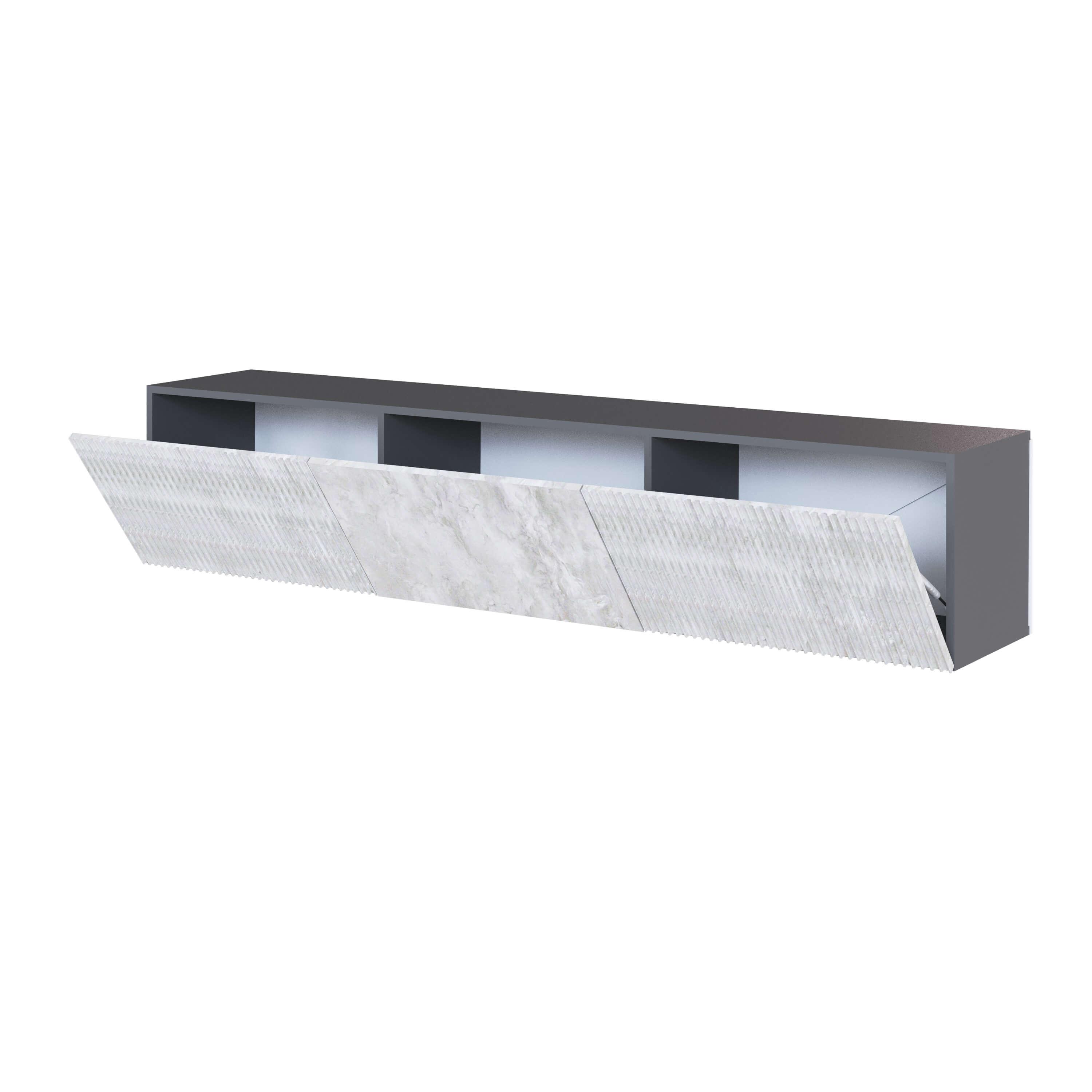 Гостиная Сириния Тумба серый графит/мальта