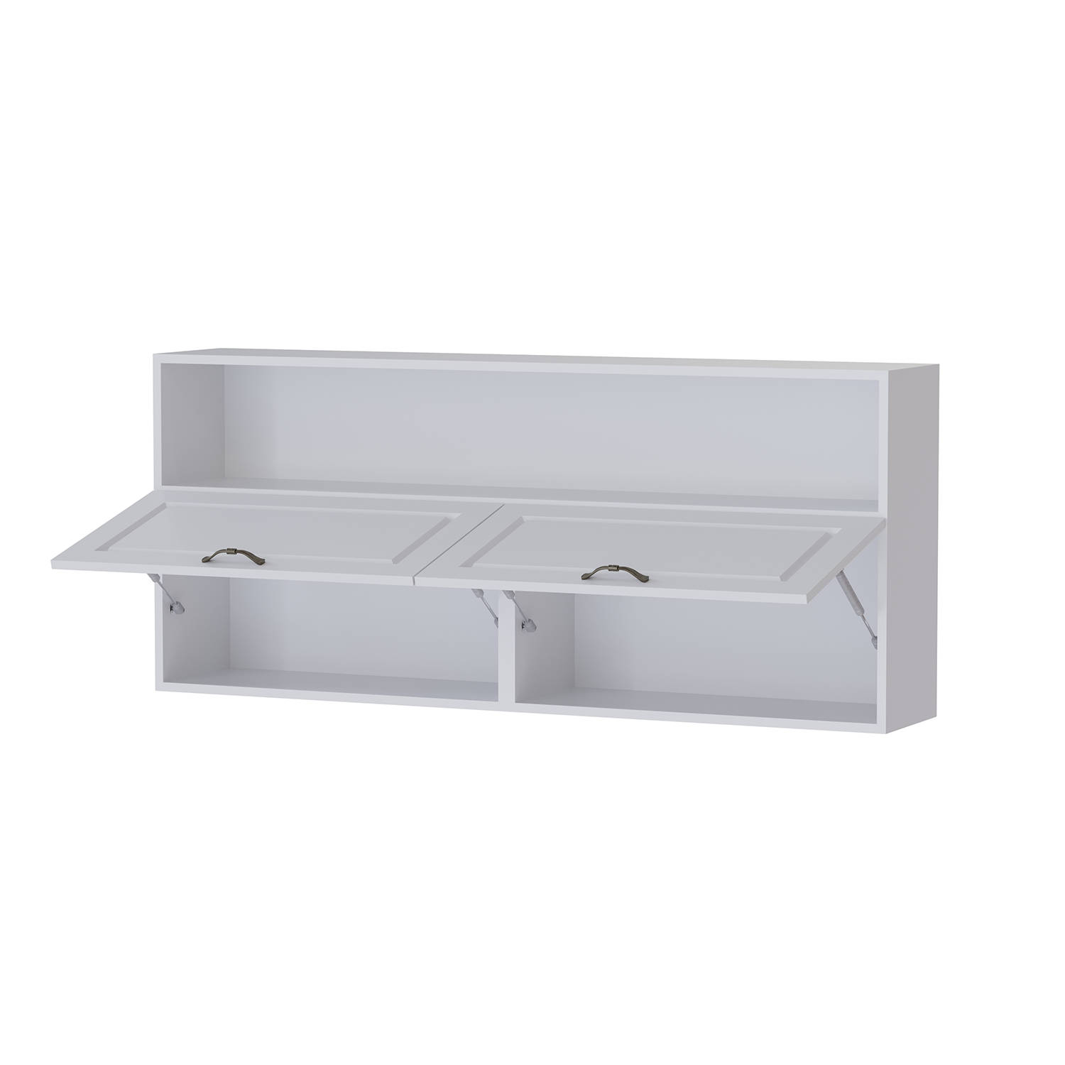 Гостиная Апполия Шкаф навесной белый/белый дуб