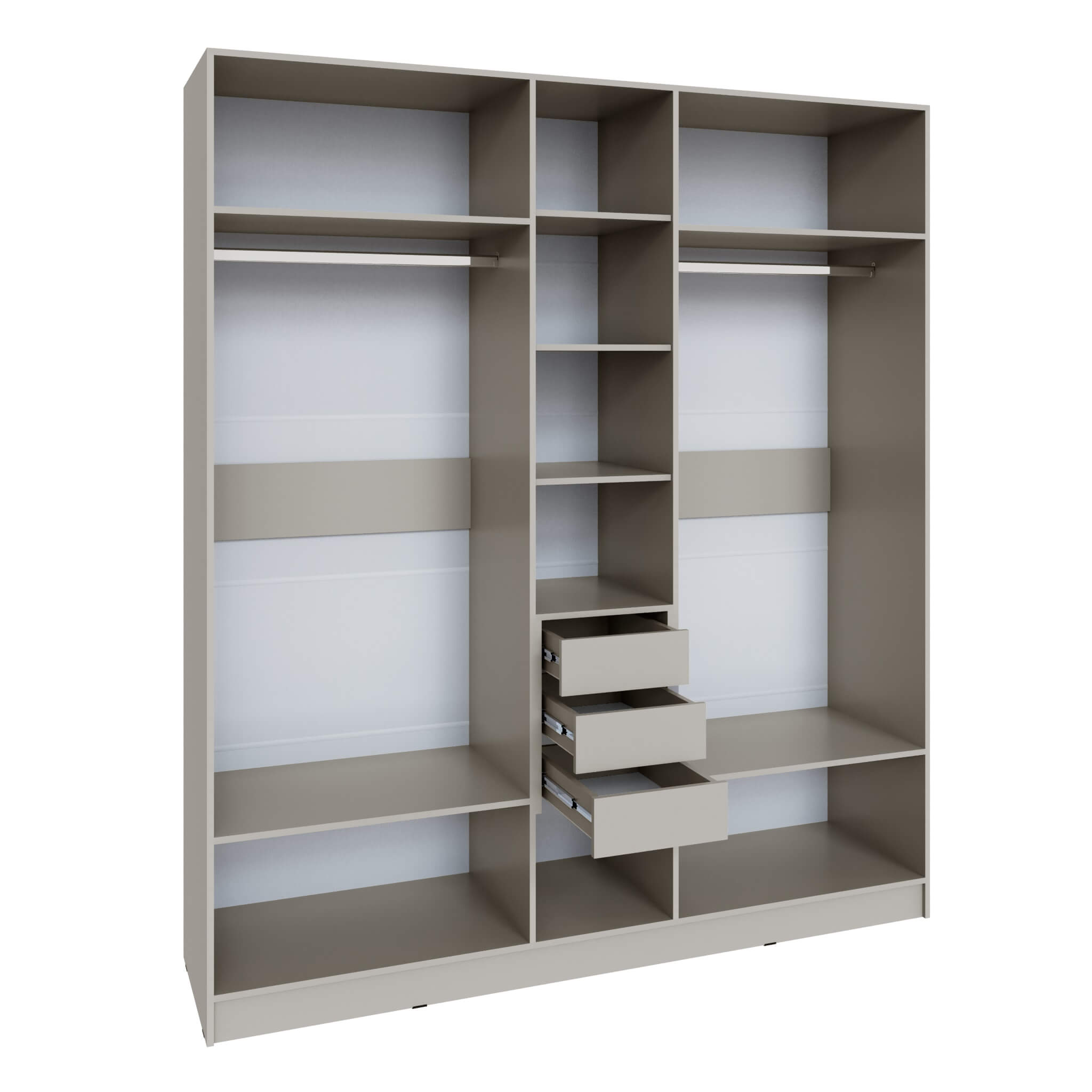 Шкаф Мадрид (2,0) с 3 ящ. внутри без зеркала кашемир