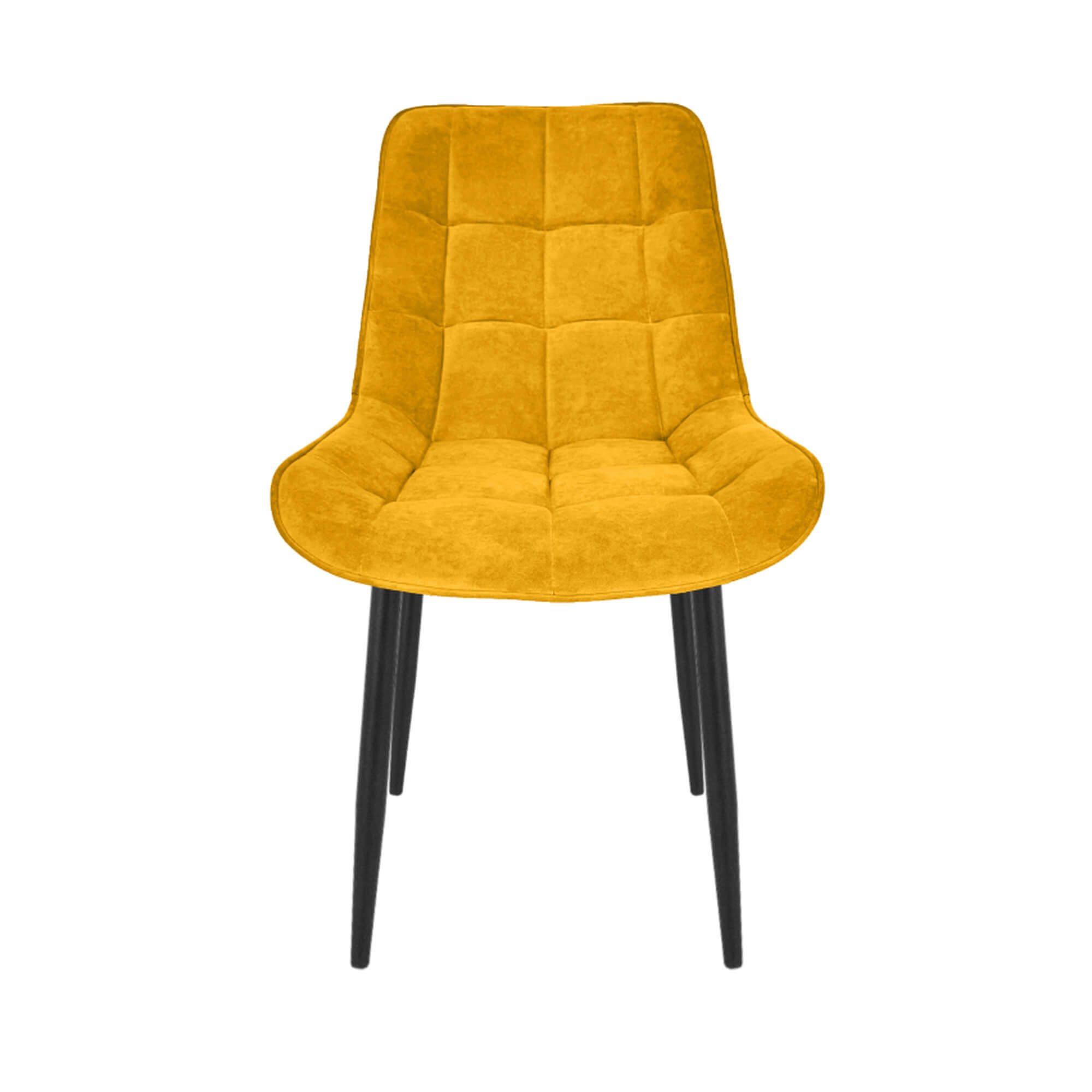 Стул интерьерный "Бостон" черный/меген 37 (горчичный)