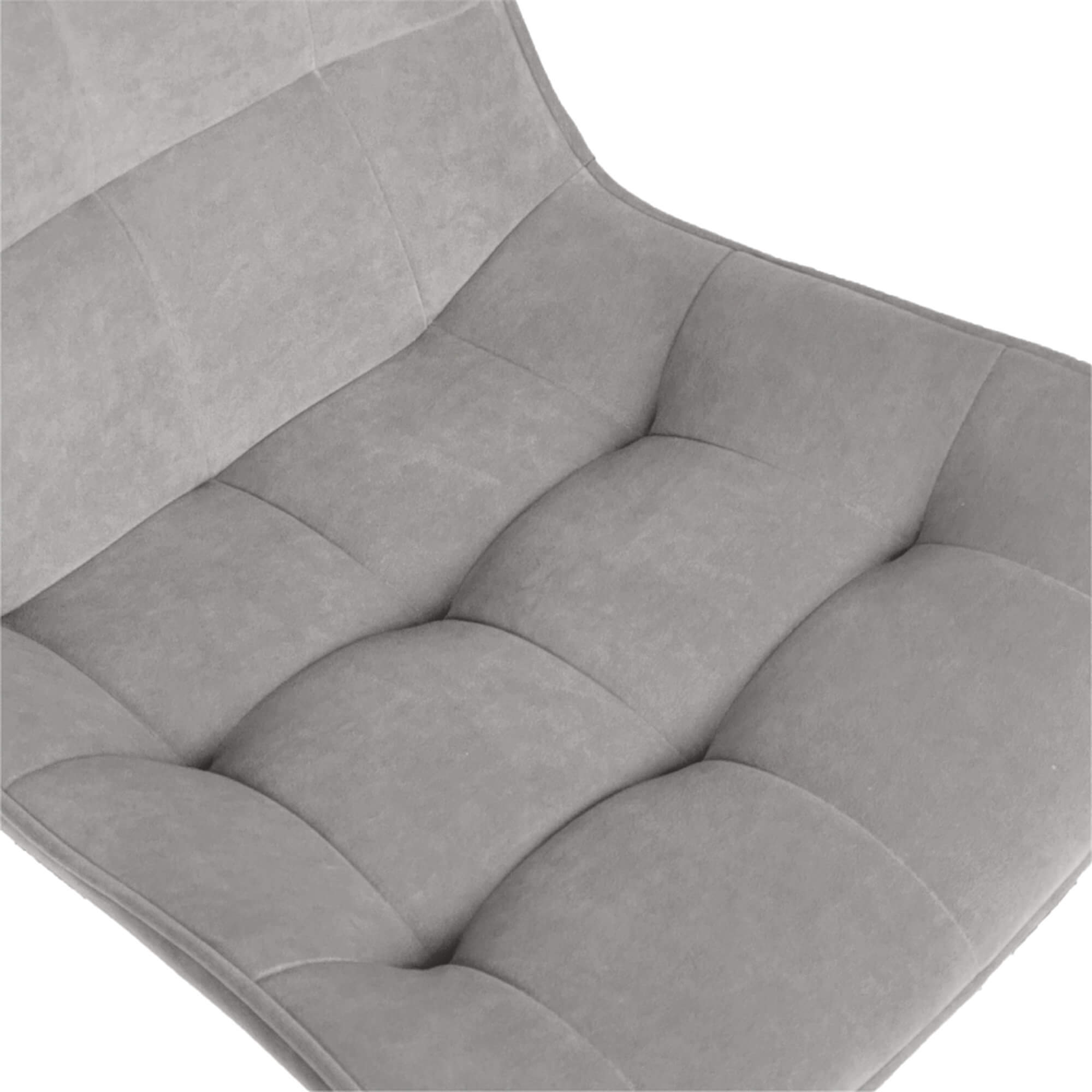 Стул интерьерный "Бостон" черный/меген 24 (серый)