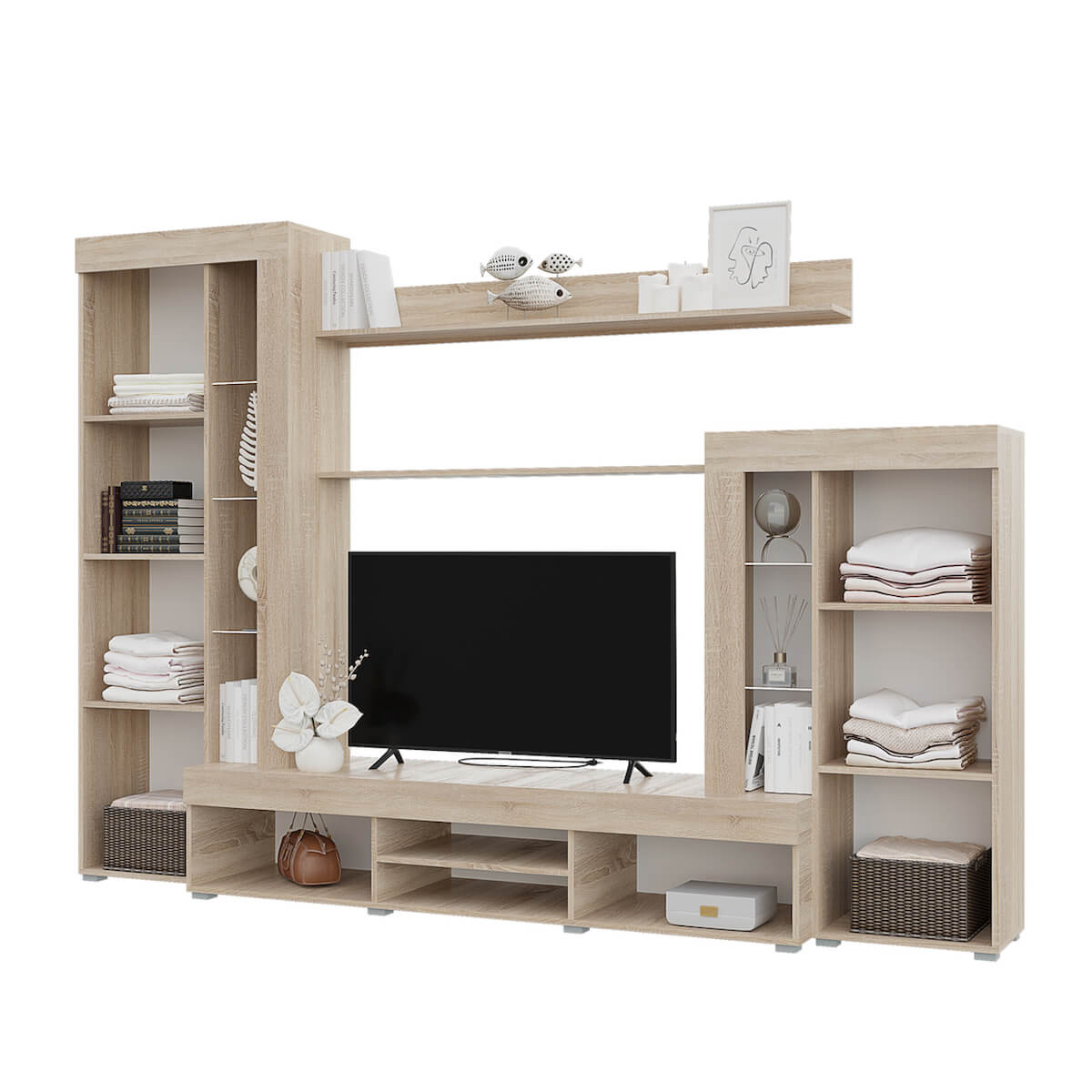 Гостиная Дельта дуб сонома/белый